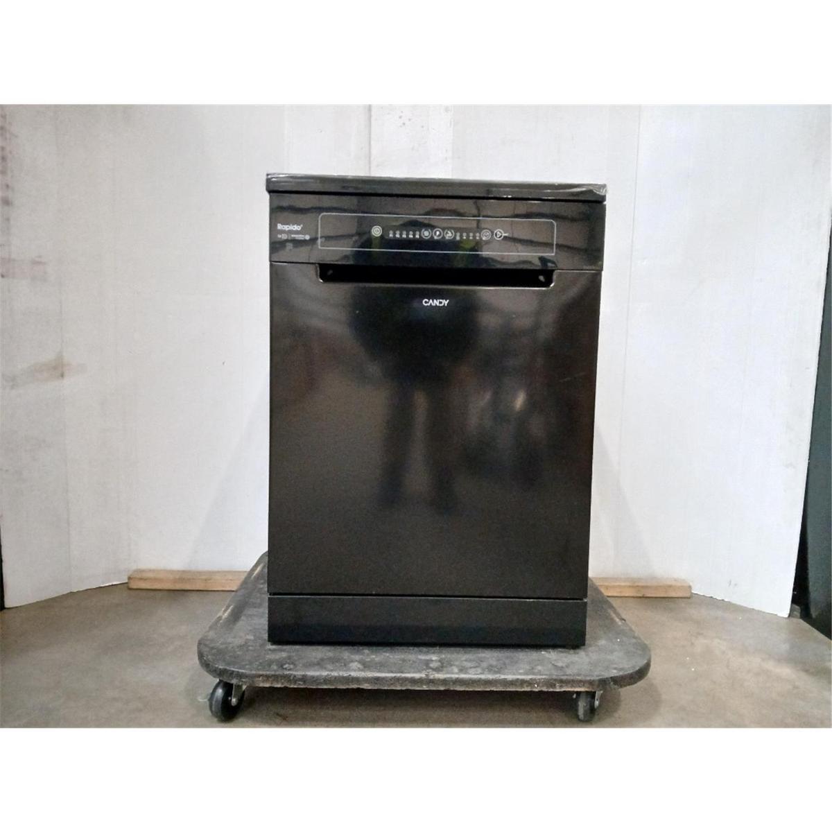 GRADE A2 - Candy Rapido Freestanding Dishwasher - C-Rated Black