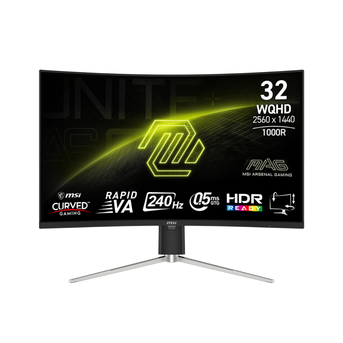 Refurbished MSI MAG 325CQRXF E2 32" VA WQHD 240Hz 0.5ms Curved Gaming Monitor