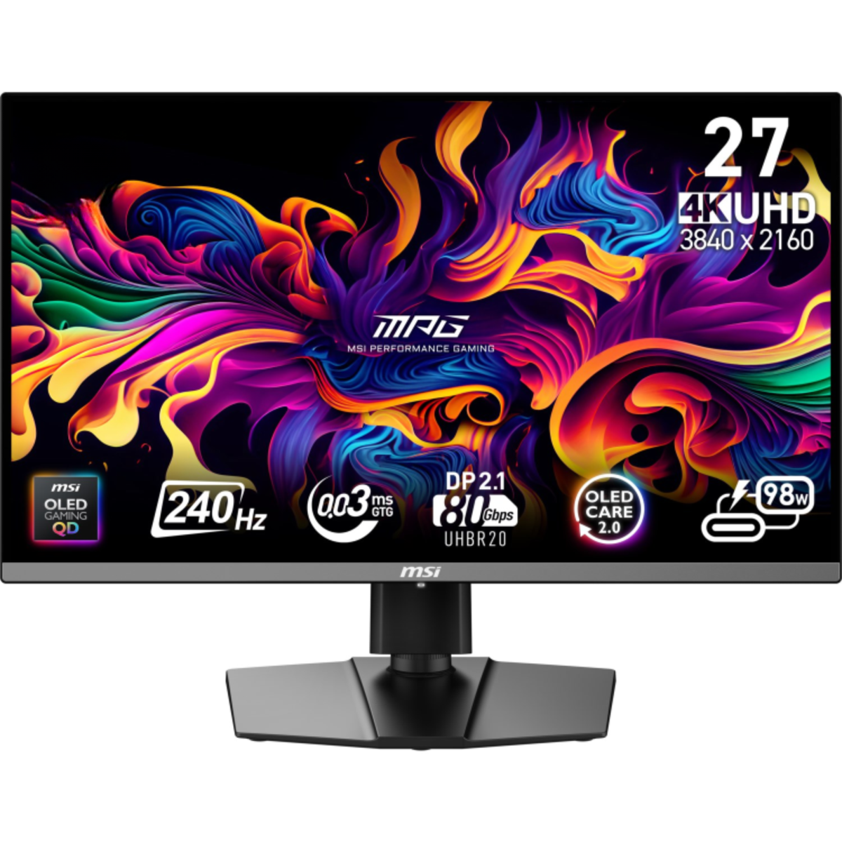 Refurbished MSI MPG 272URX QD 27" QD-OLED 4K UHD 240Hz 0.03ms Gaming Monitor