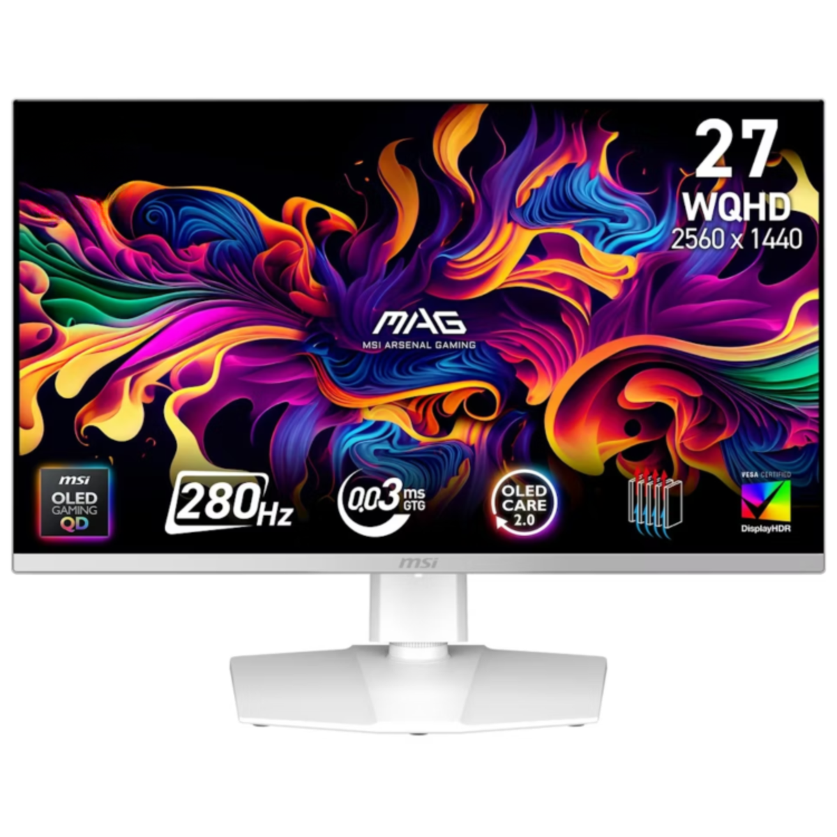 Refurbished MSI MAG 272QPW 27" QD-OLED WQHD 280Hz 0.03ms Gaming Monitor