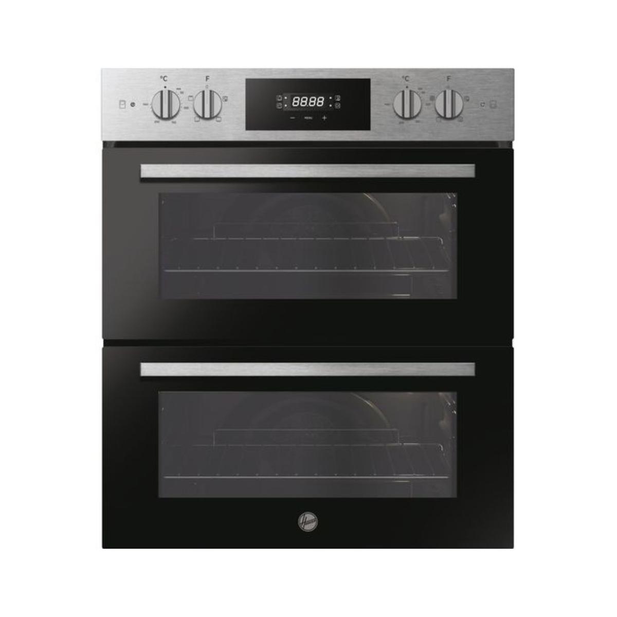 Refurbished Hoover 72cm HO7DC3B308IN Electric Built-under Double Oven - Stainless Steel & Black