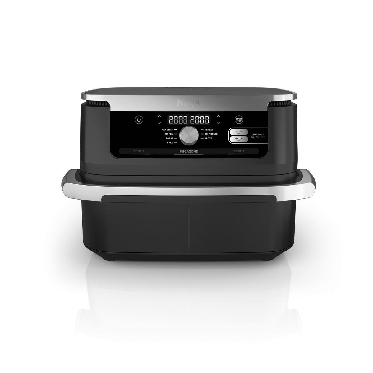 Ninja AF500UK Foodi FlexDrawer 10.4L Dual Air Fryer  2 Flexible Drawers  Healthy Crispy Cooking