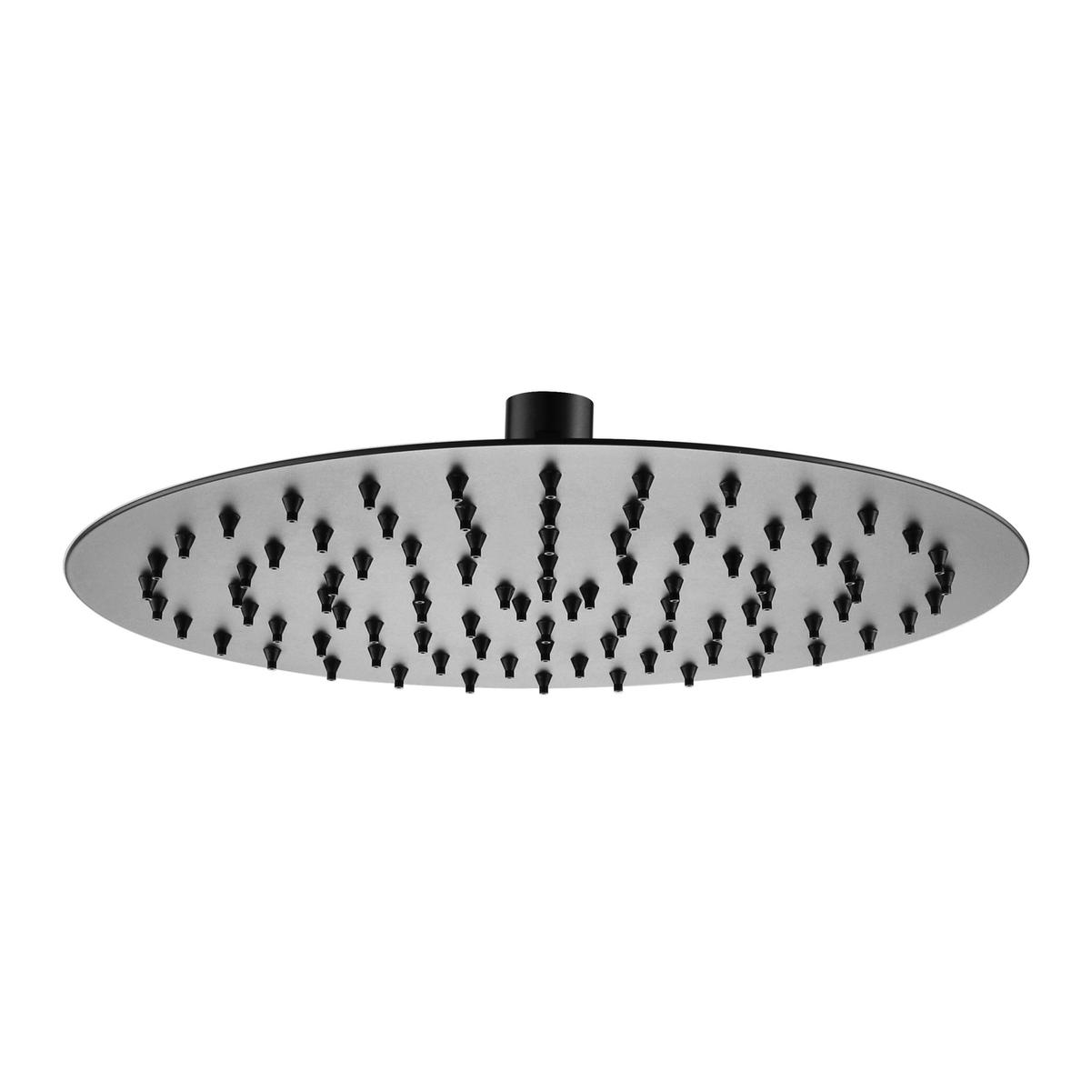 Grey 250mm Round Rainfall Shower Head - Arissa