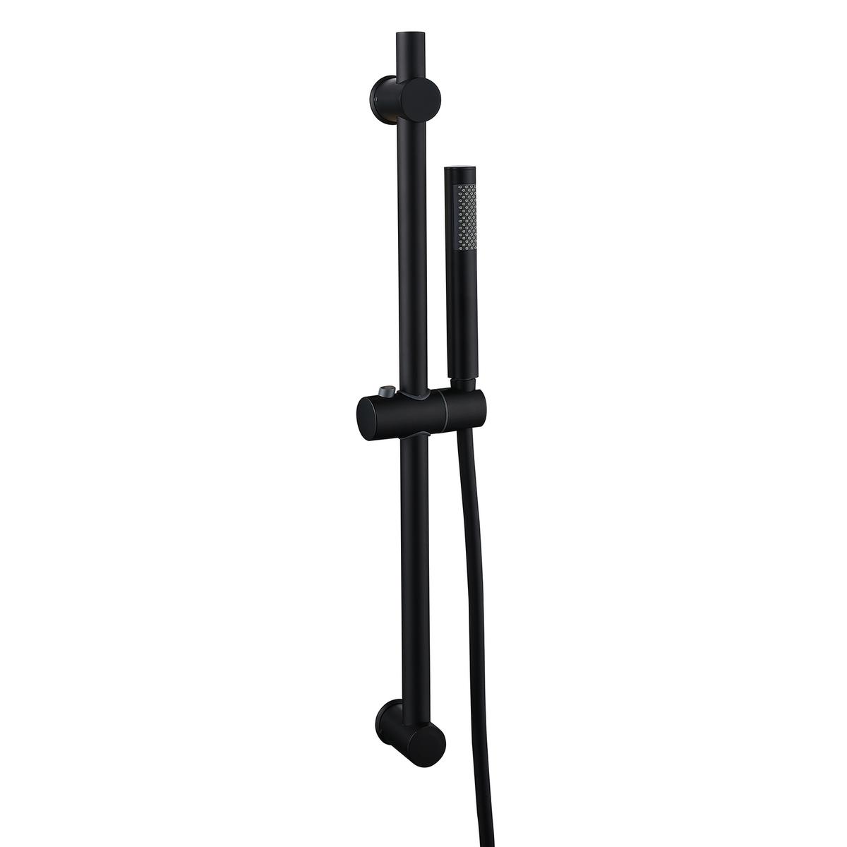 ONLY OPENED - Black Shower Slider Riser Rail Kit - Arissa