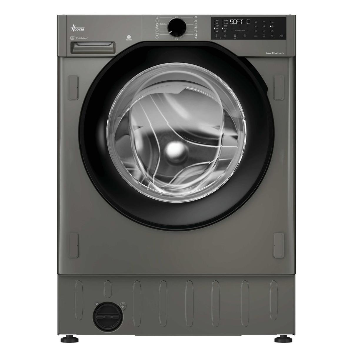 Hoover H-Wash & Dry 400 Pro 9kg Wash 6kg Dry 1600rpm Integrated Washer Dryer - Anthracite Grey