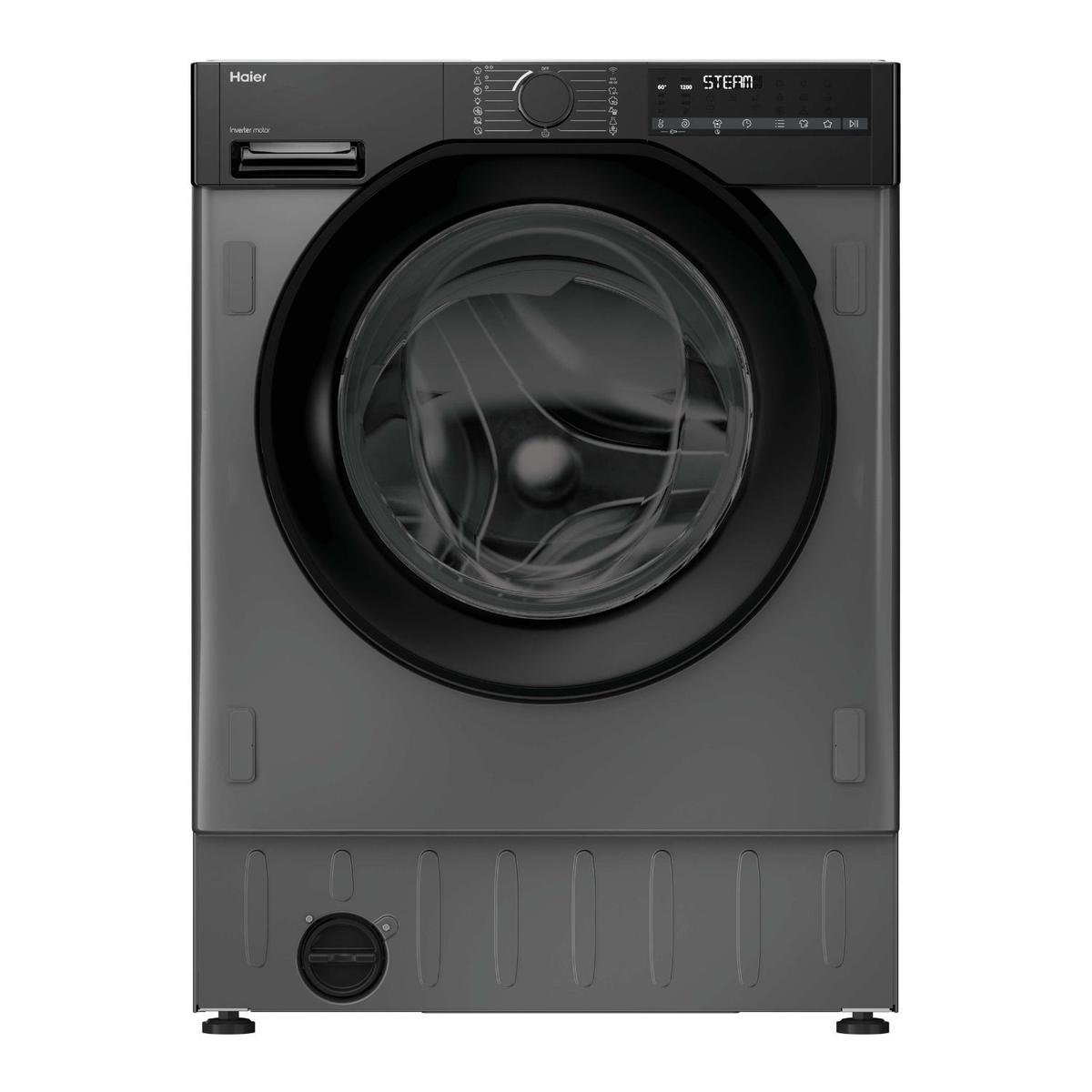 Haier Series 6 9kg Wash 6kg Dry 1600rpm Integrated Washer Dryer - Anthracite Grey