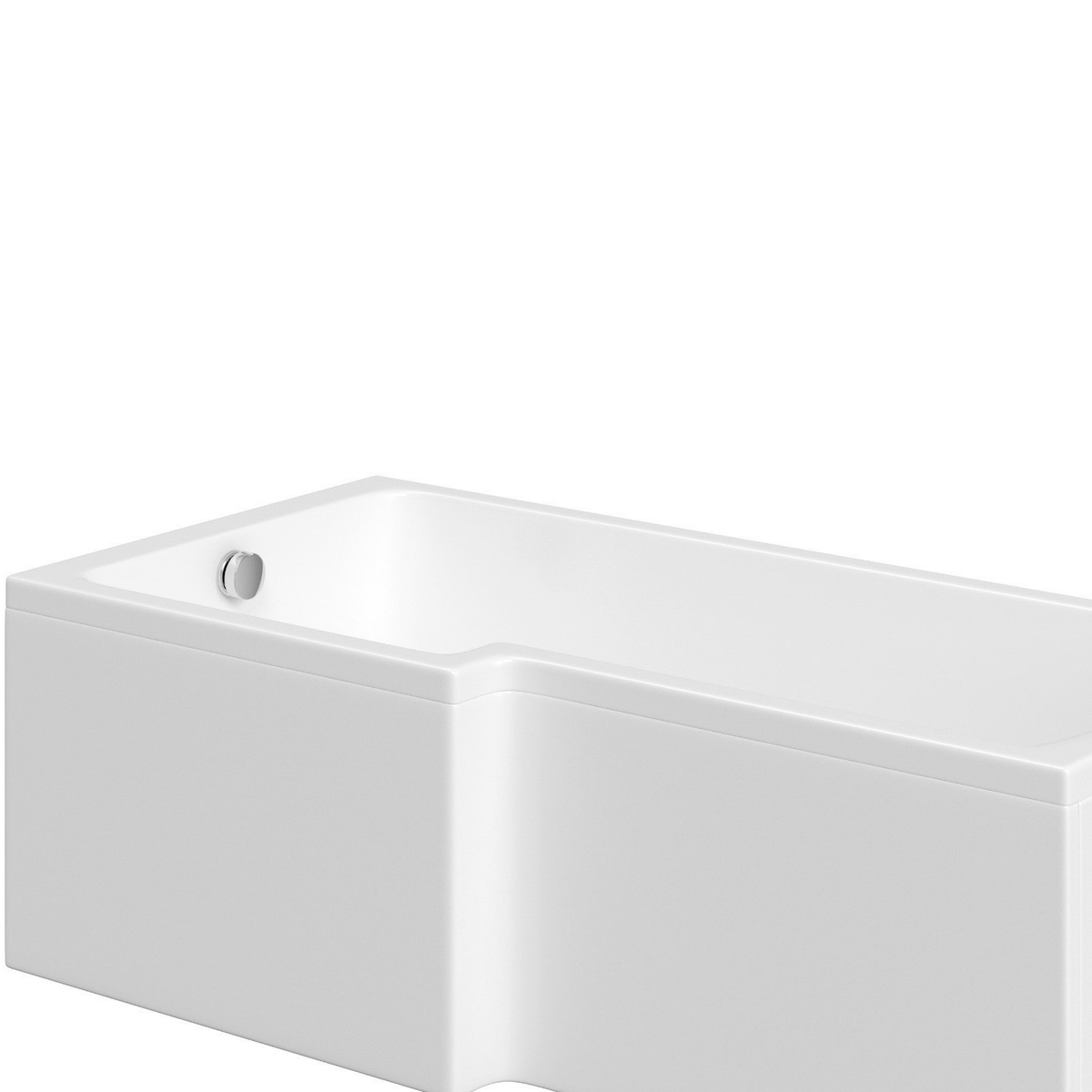 L Shaped Shower Bath Left Hand 1500 x 850mm - Lomax