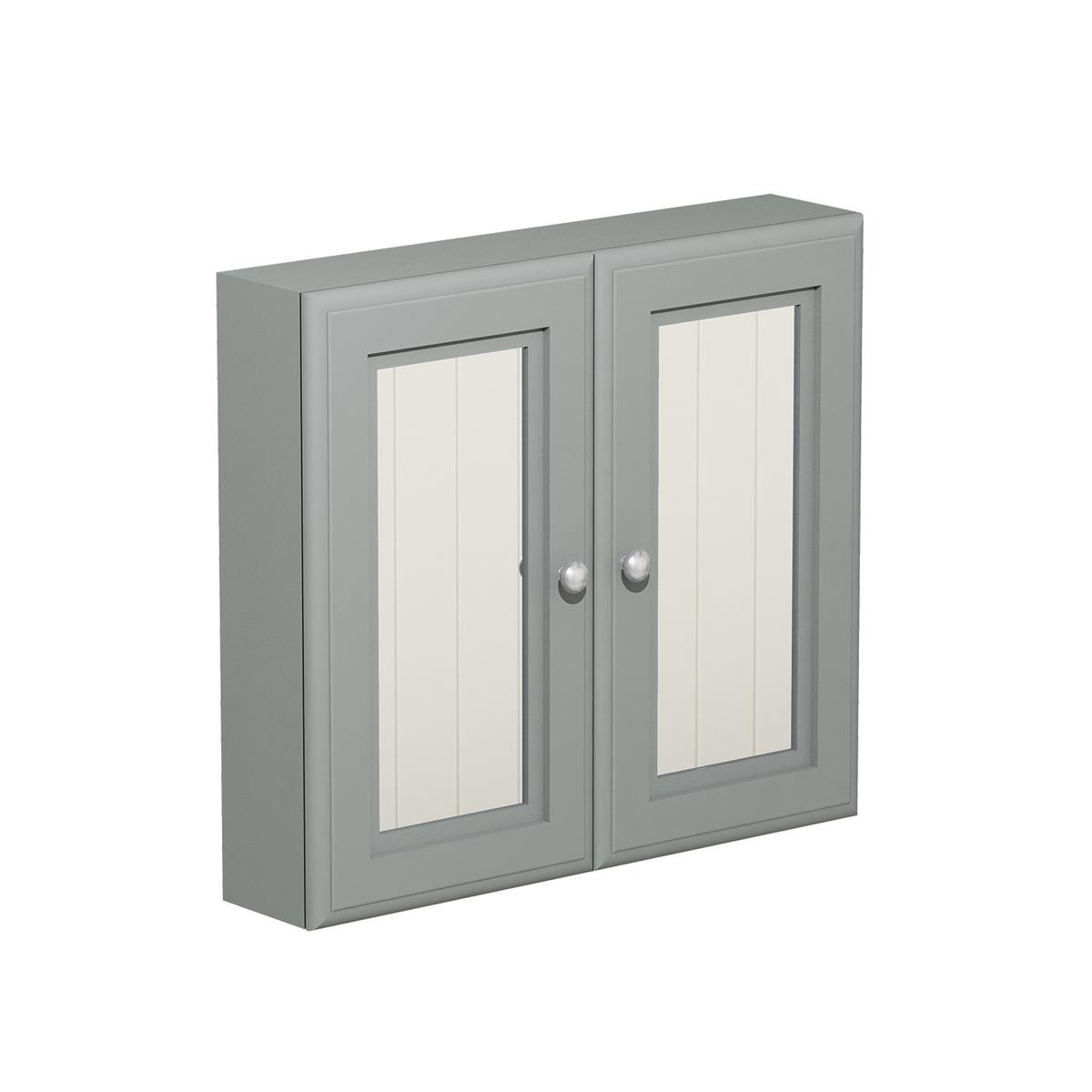 ONLY OPENED - Westbury 667mm Mirror Cabinet - Matt Mid-Grey
