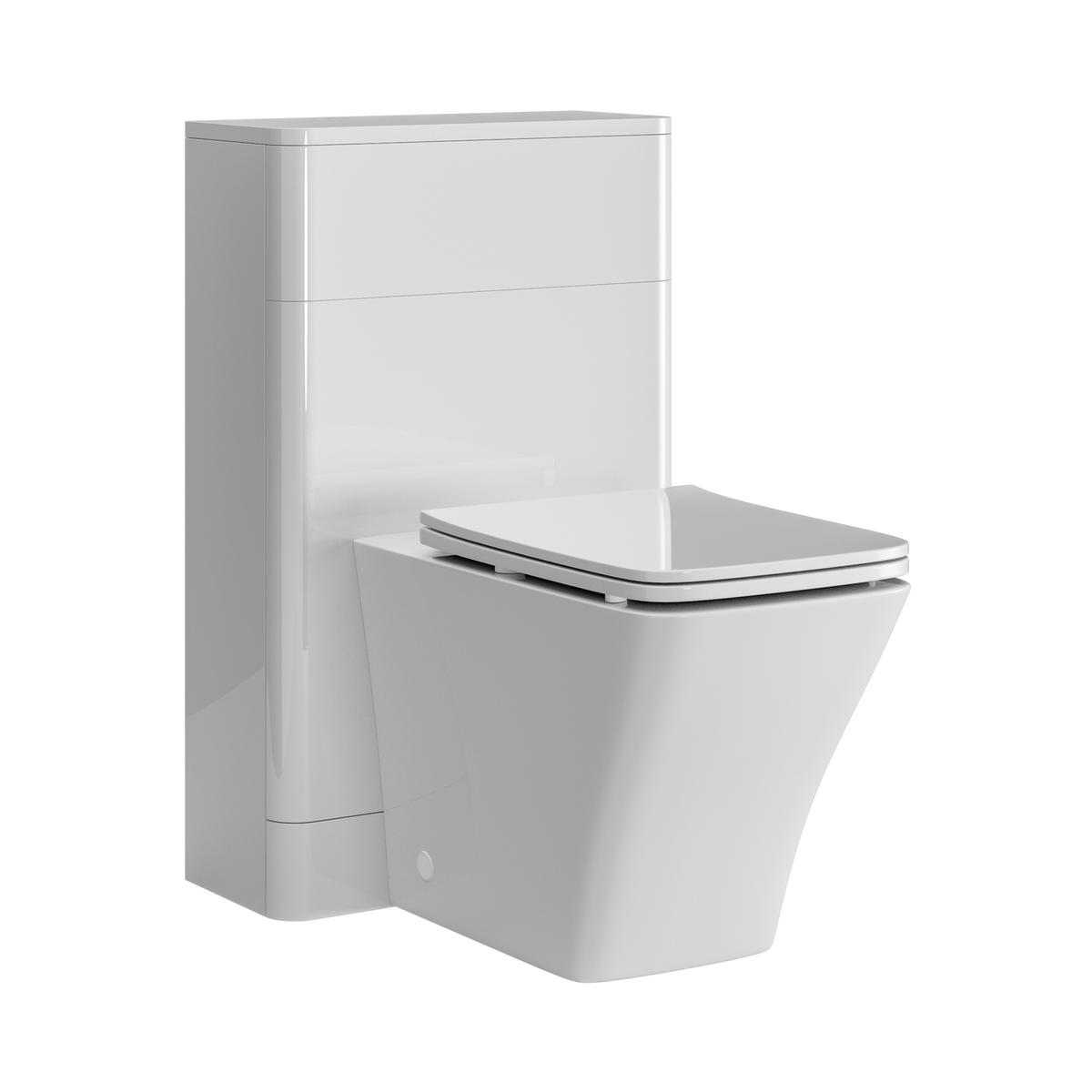 500mm White Back to Wall Toilet Unit Only - Pendle