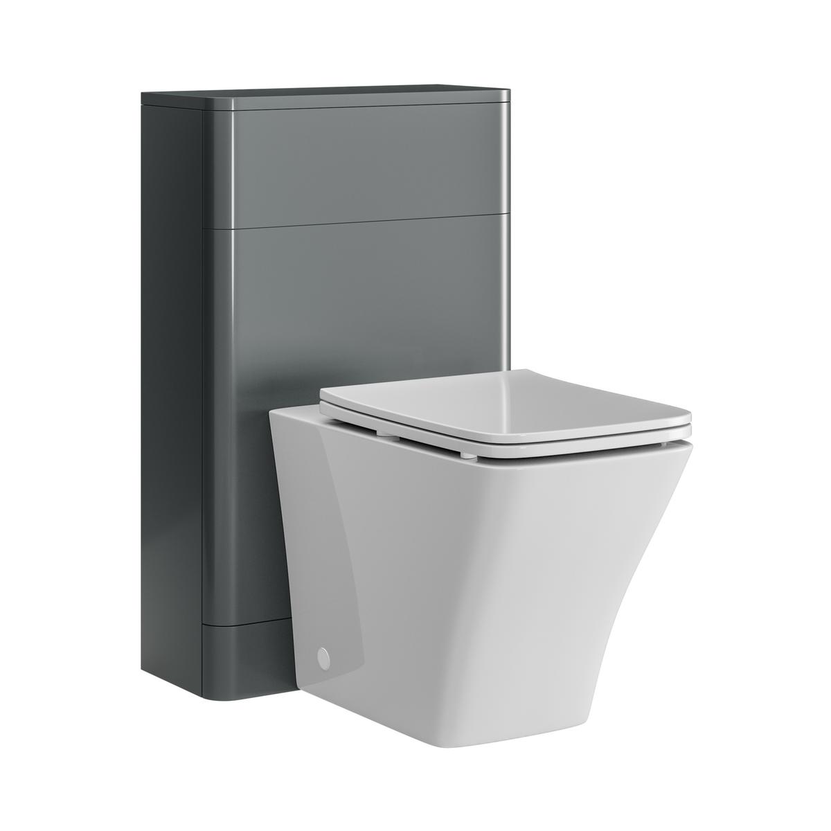 500mm Light Grey Back to Wall Toilet Unit Only - Pendle