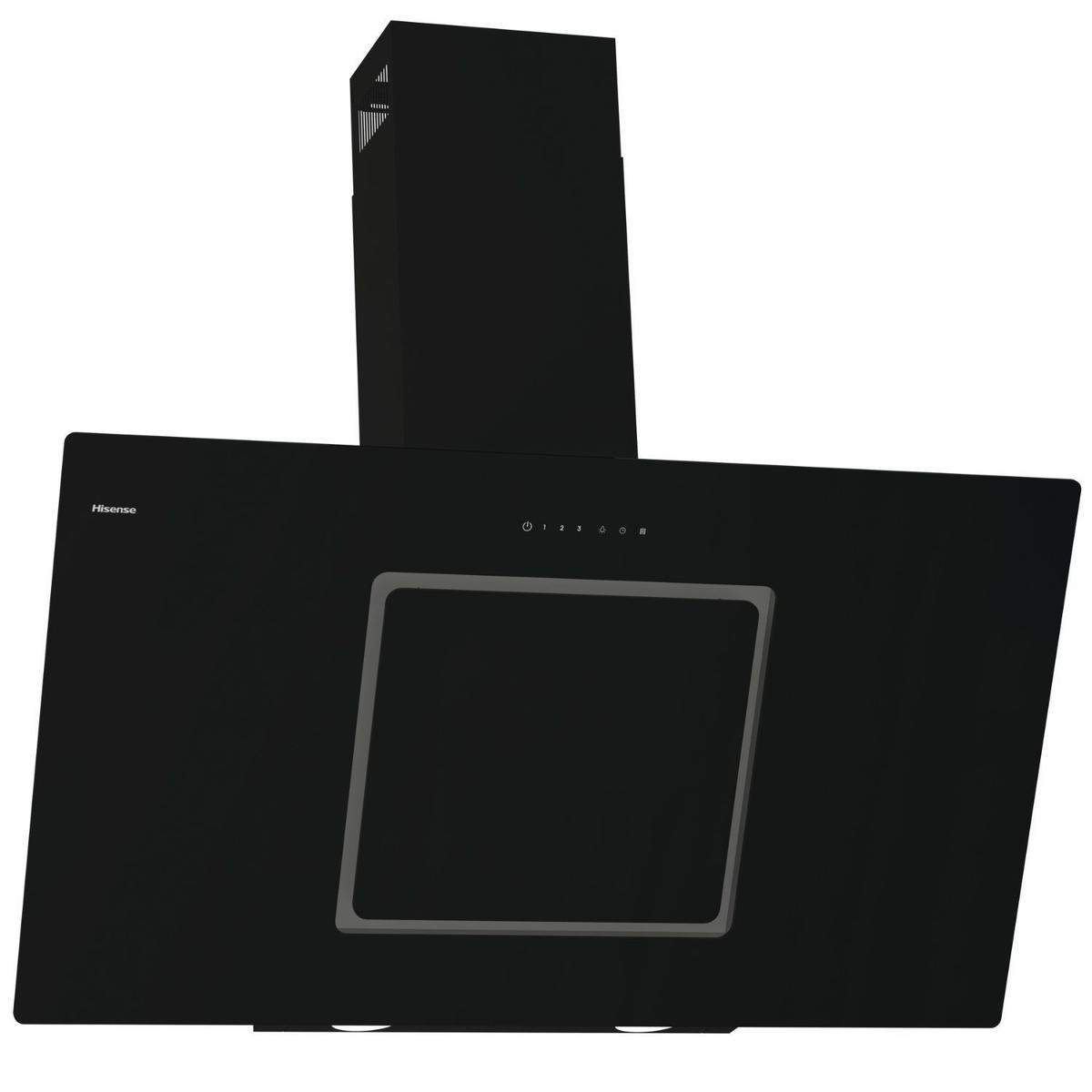 Hisense 100cm Angled Cooker Hood - Black