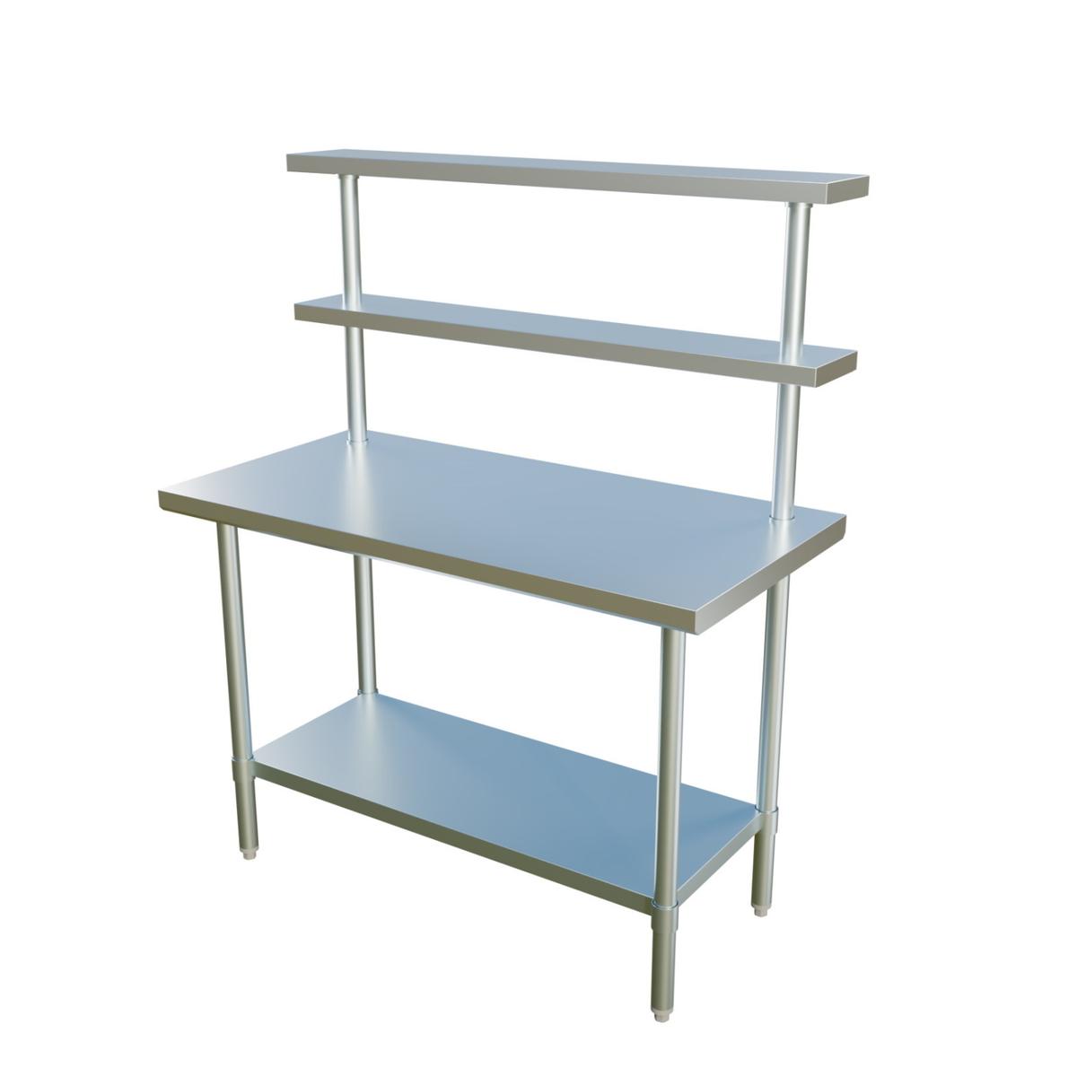Culinox Stainless Steel Prep Station with Over Shelves - 1500mm Wide, 600mm Deep