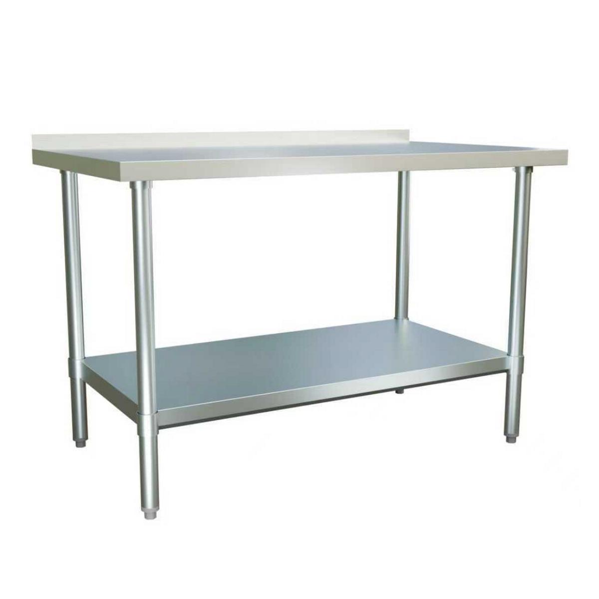 Culinox Stainless Steel Wall Prep Table with Upstand - 1200mm Wide, 600mm Deep