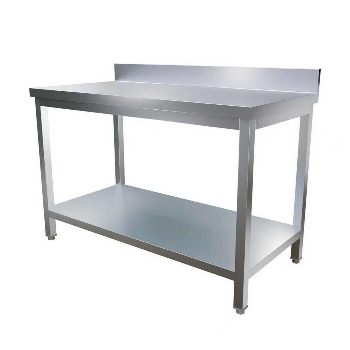 Culinox Pro Stainless Steel Wall Prep Table with Upstand - 1000mm Wide 700mm Deep