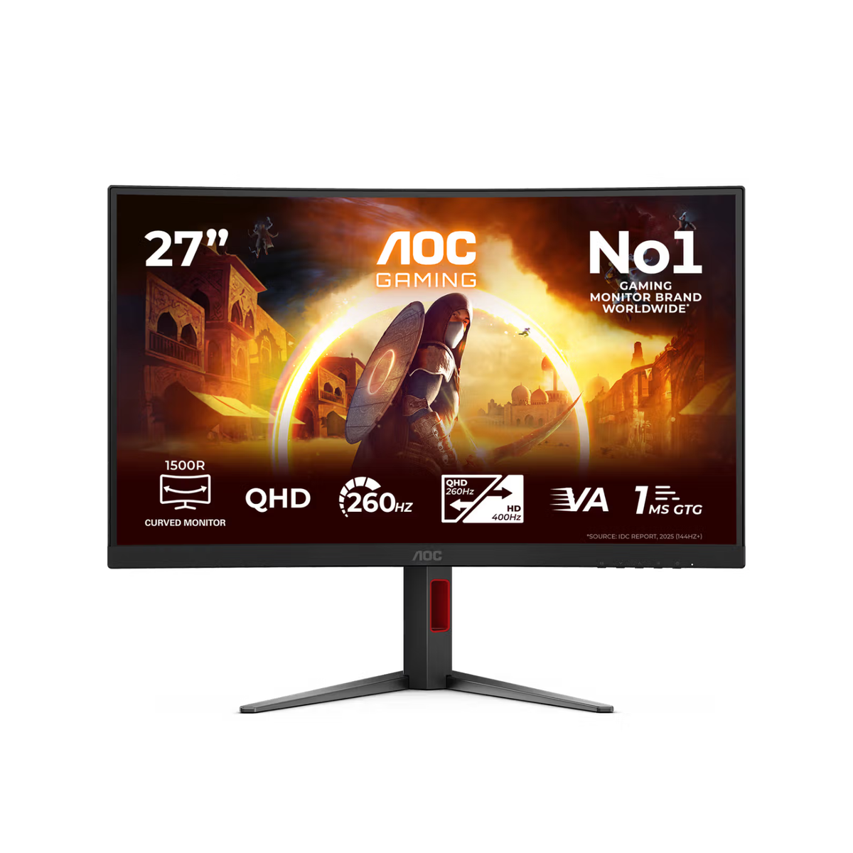 AOC G4 27" Fast VA QHD 260Hz 0.3ms Curved Gaming Monitor
