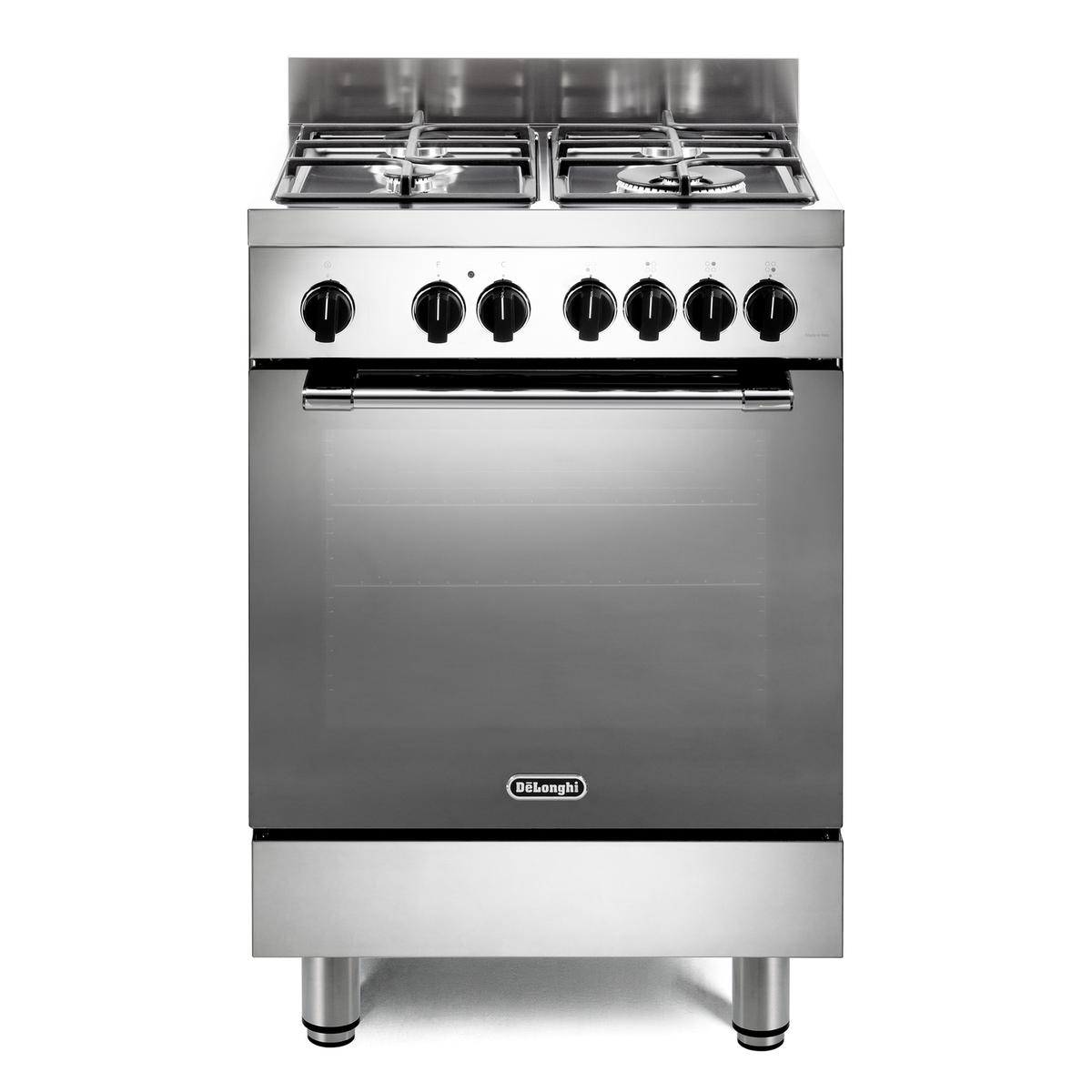 De Longhi 60cm Dual Fuel Cooker - Stainless Steel