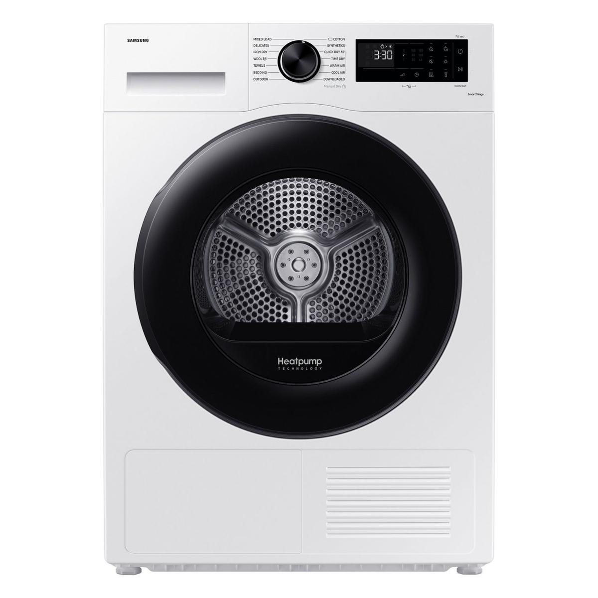 Samsung Series 5 Optimal Dry&#153; 9kg Smart Heat Pump Tumble Dryer - White