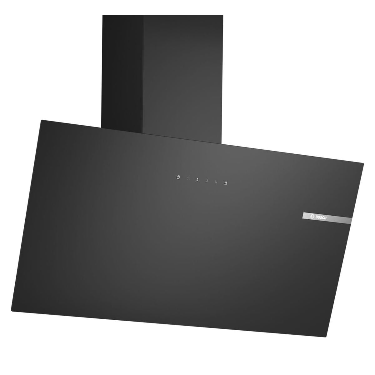 Refurbished Bosch Series 2 DWK85DK60B 80cm Angled Chimney Cooker Hood Black