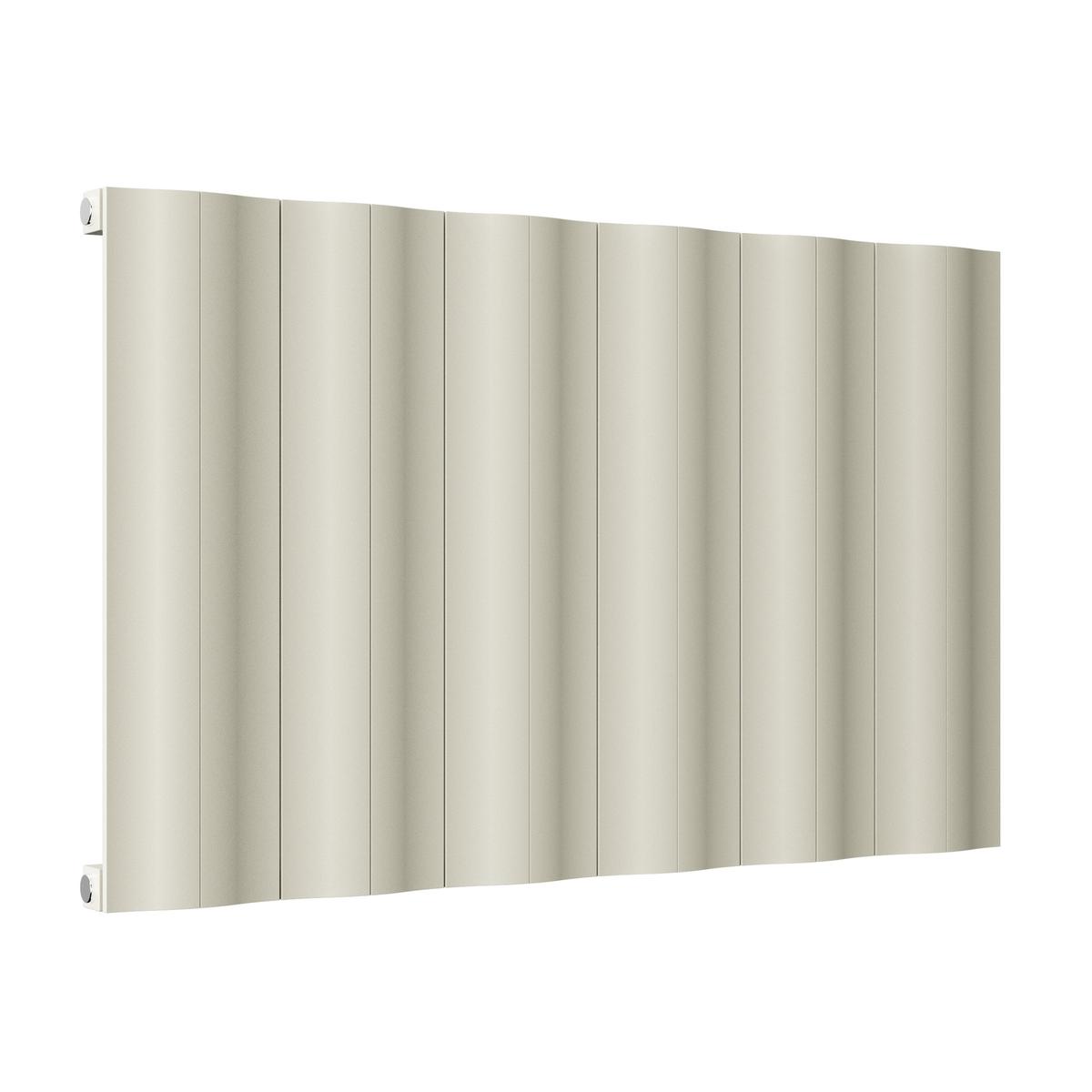Beige Horizontal Wave Designer Single Panel Radiator 600 x 970 - Elbrus