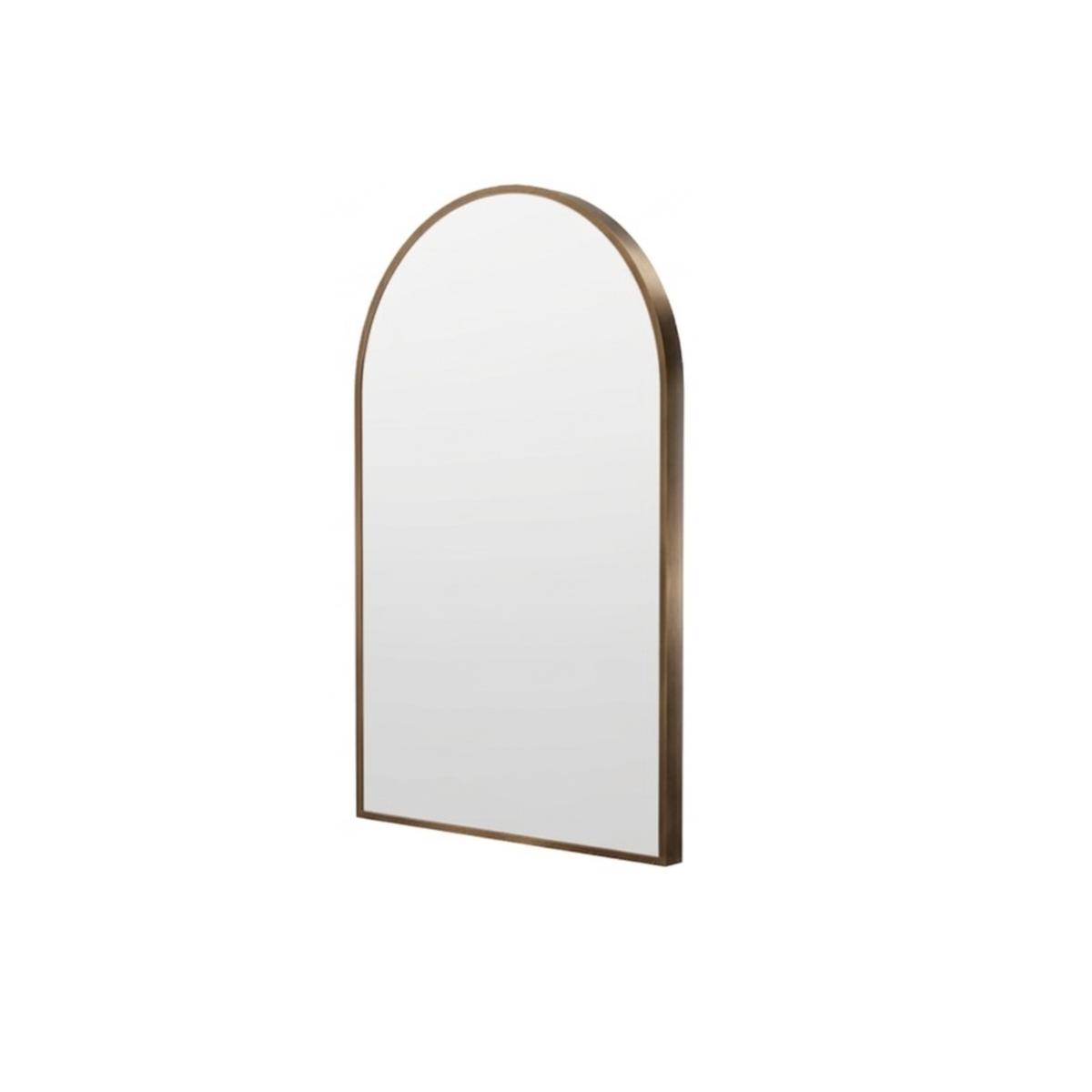 Arched Bronze Backlit Heated Bathroom Mirror with Lights 500 x 800mm - Empire