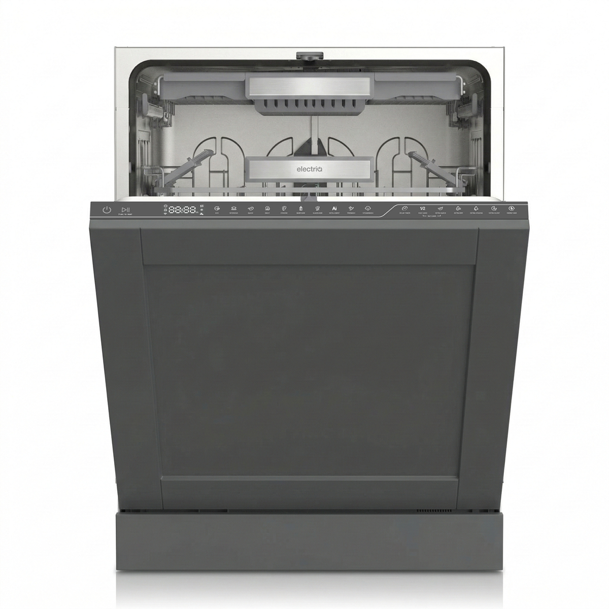 electriQ Series 2 Integrated Dishwasher - C-Rated Black control panel