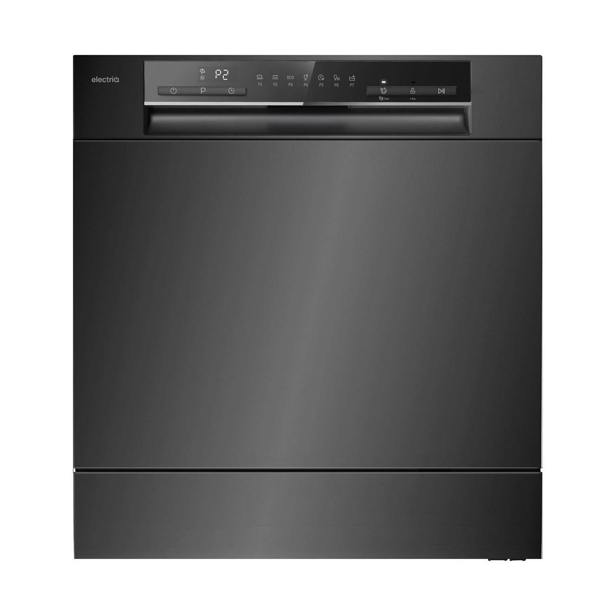 electriQ XL Mini Table Top Dishwasher - Black