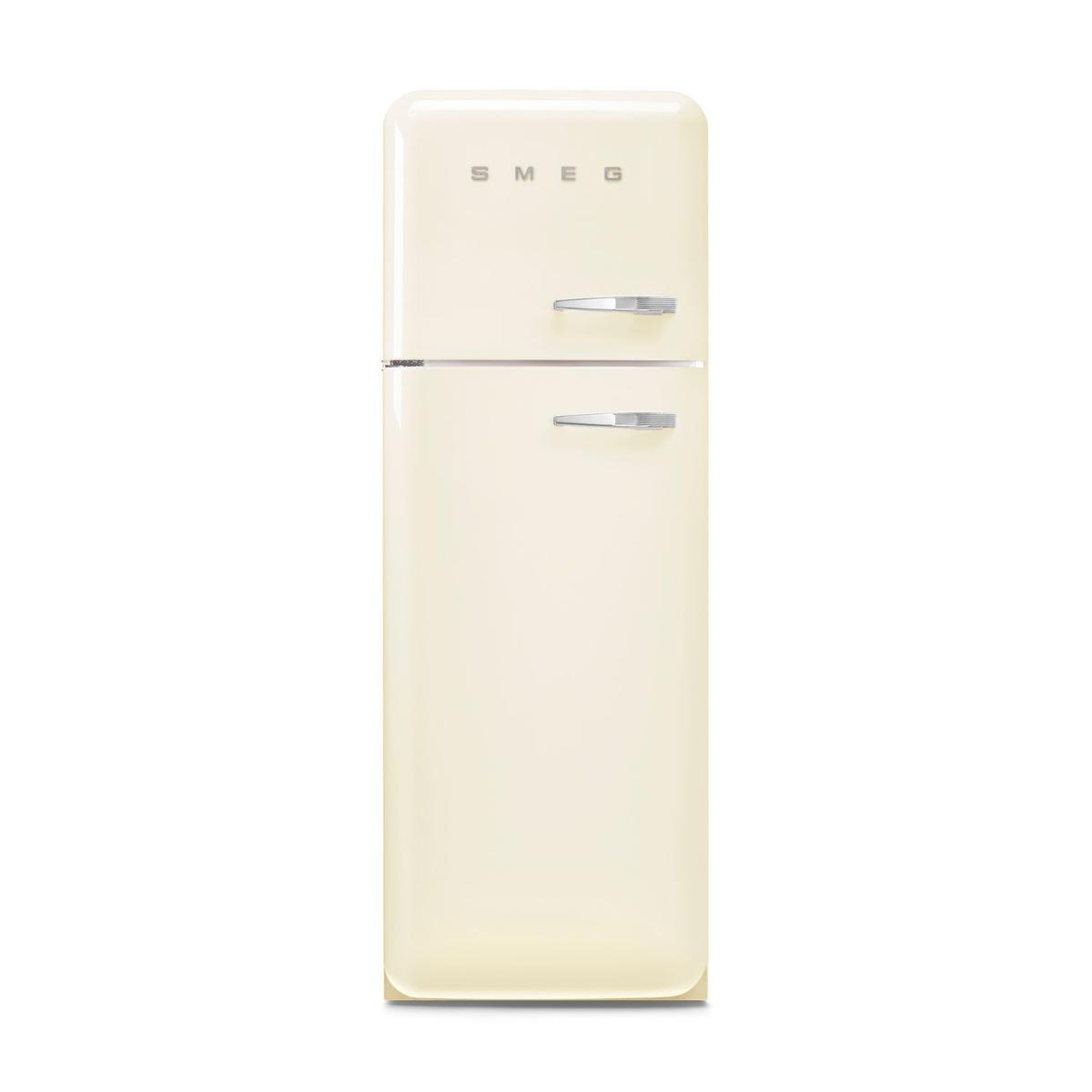 Smeg 294 Litre Fifties Style Left Hand Hinge 70/30 Fridge Freezer - Cream
