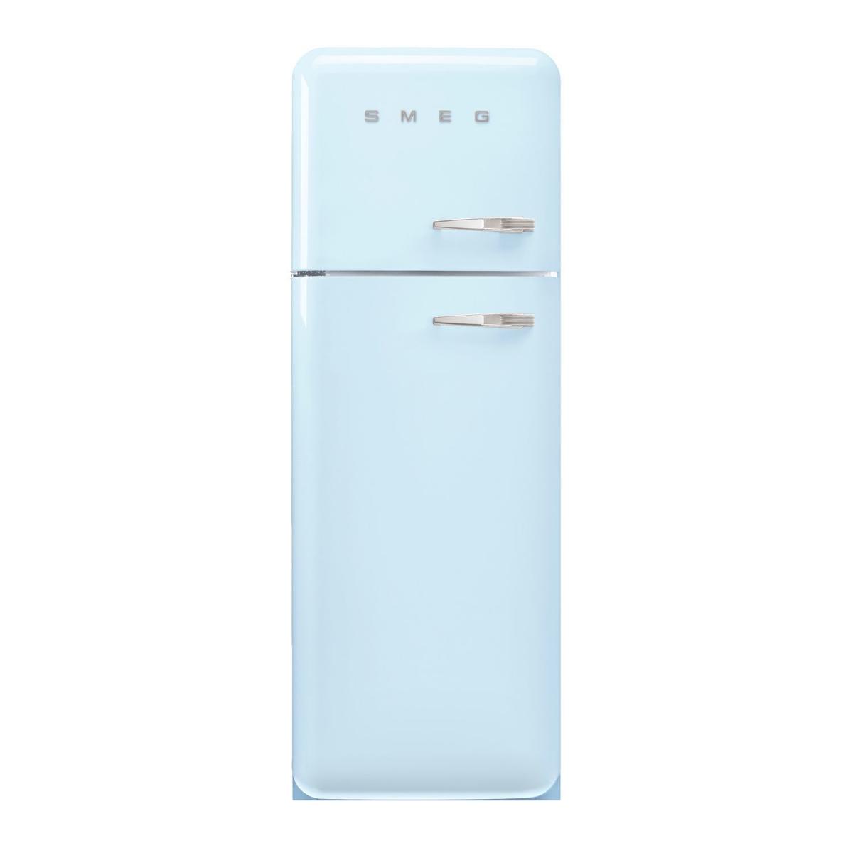 Smeg 294 Litre Fifties Style Left Hand Hinge 70/30 Fridge Freezer - Pastel Blue