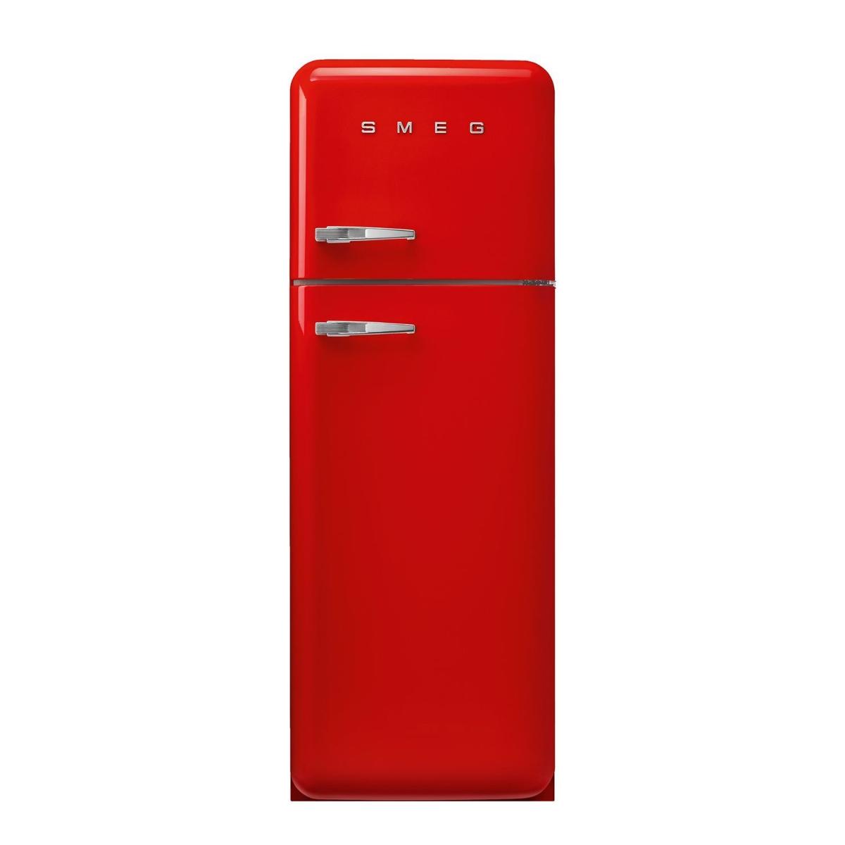 Smeg 294 Litre Fifties Style Right Hand Hinge 70/30 Fridge Freezer - Red