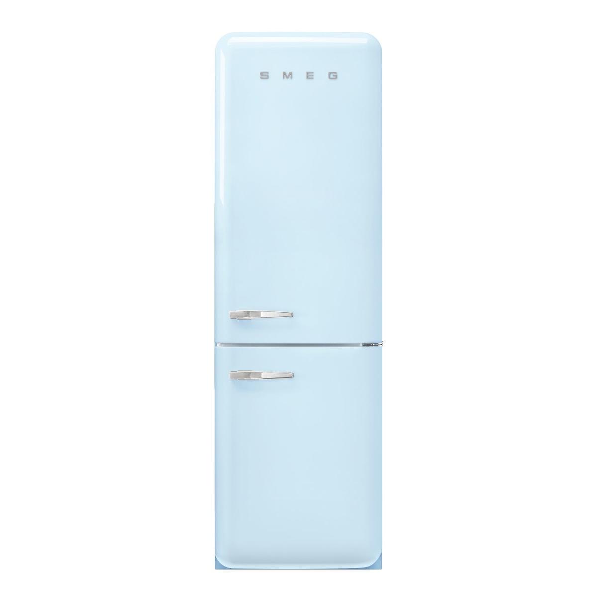 Smeg 331 Litre Fifties Style Right Hand Hinge 70/30 Fridge Freezer - Pastel Blue
