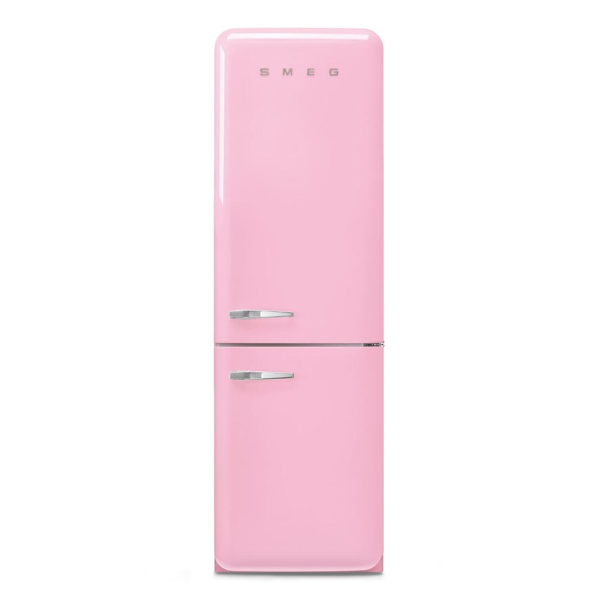 Smeg 331 Litre Fifties Style Right Hand Hinge 70/30 Fridge Freezer - Pink
