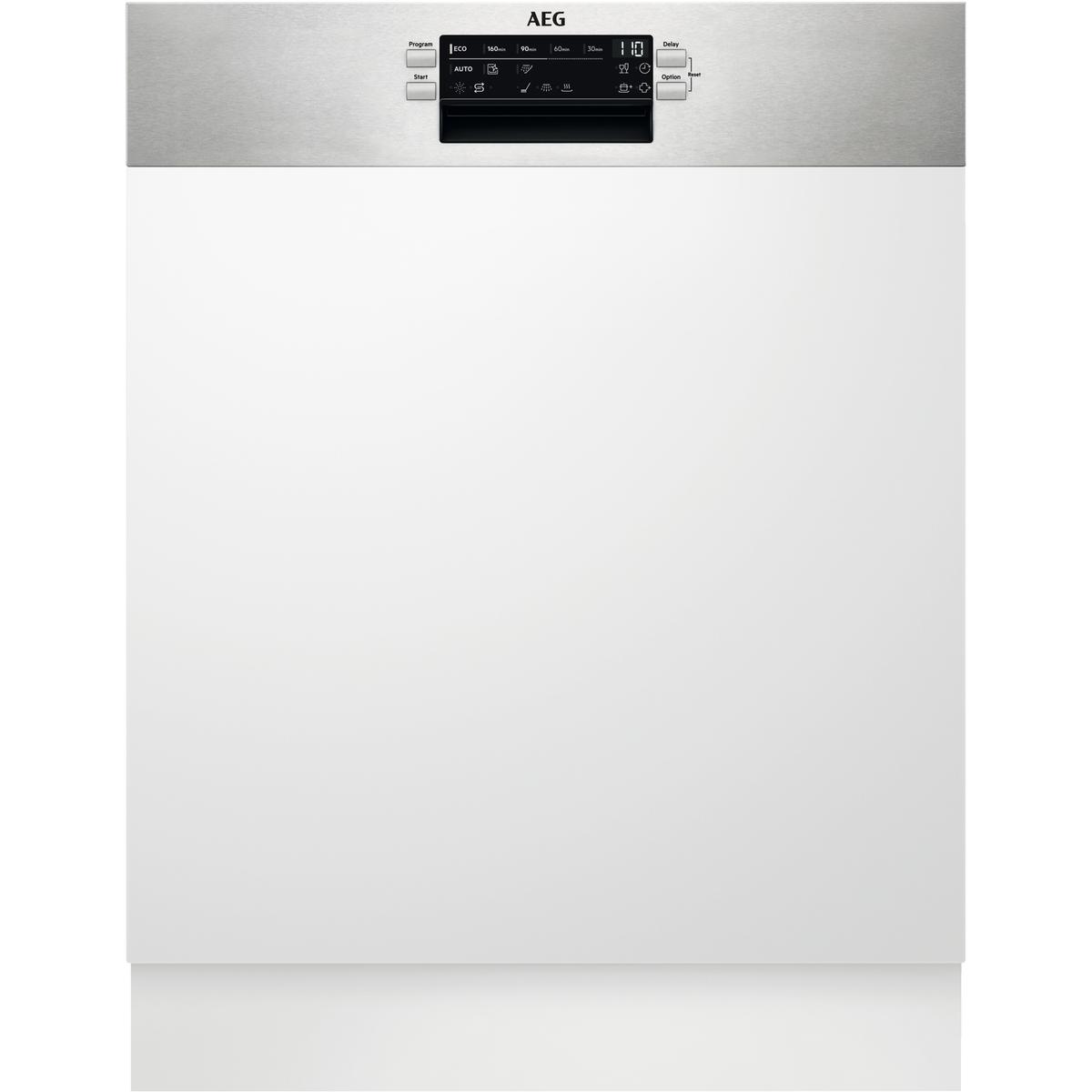 Refurbished AEG 6000 SatelliteClean FEE63600ZM 13 Place Semi Integrated Dishwasher Stainless steel