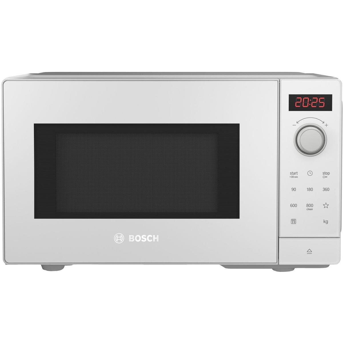 Bosch Series 2 20L 800W Digital Freestanding Solo Microwave - White