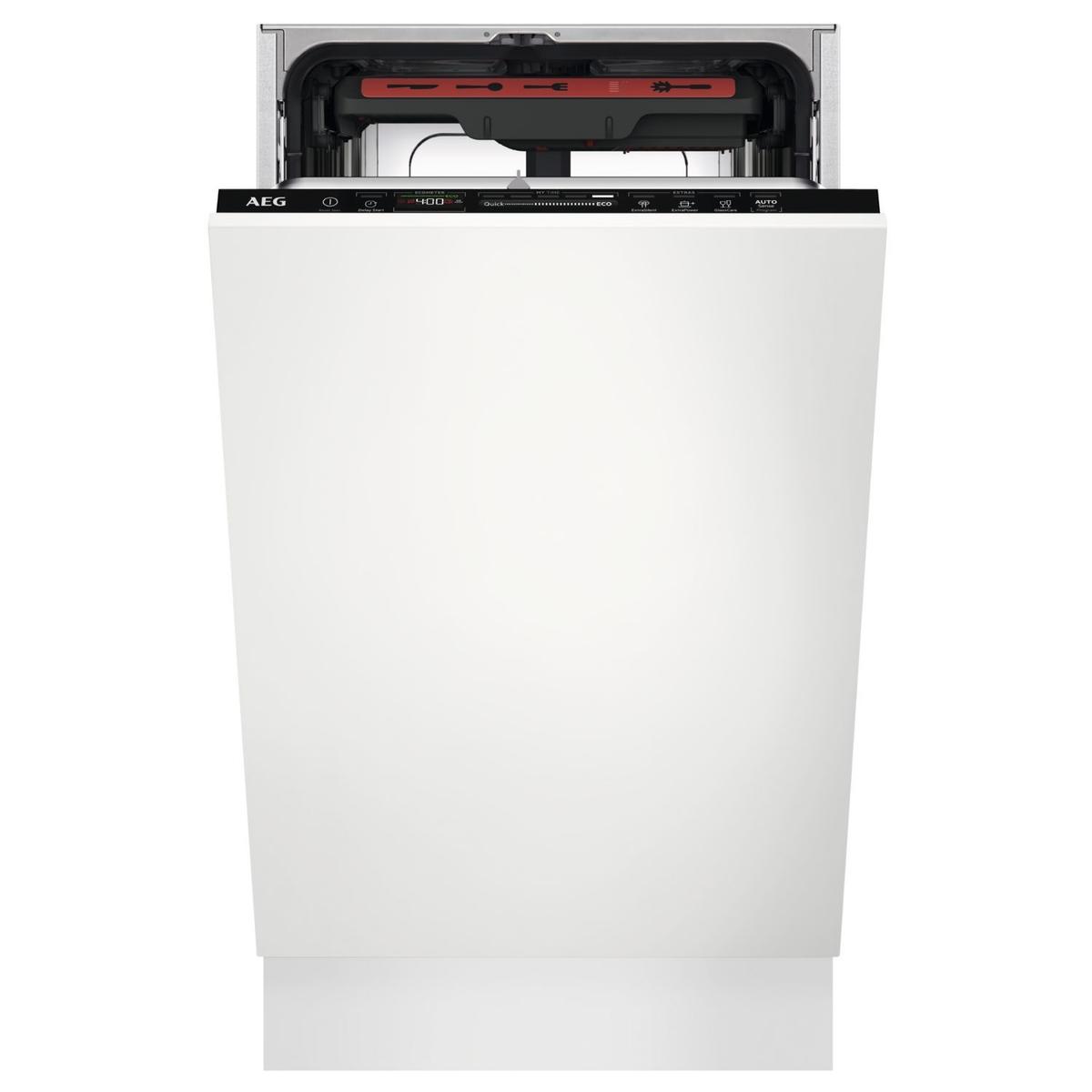 AEG 7000 GlassCare Integrated Slimline Dishwasher - C-rated Black Control Panel
