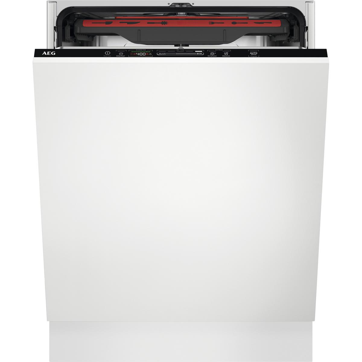 AEG 6000 SatelliteClean Integrated Dishwasher - C-Rated, Black control panel