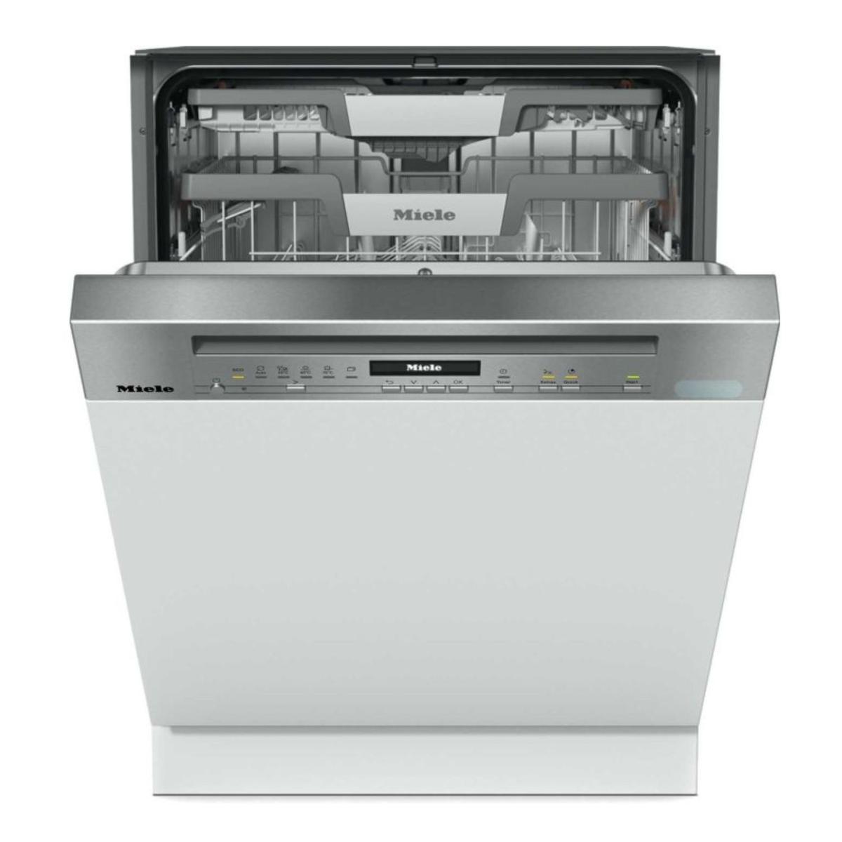Miele 7000 Series Semi-Integrated Dishwasher - A-Rated, Silver control panel