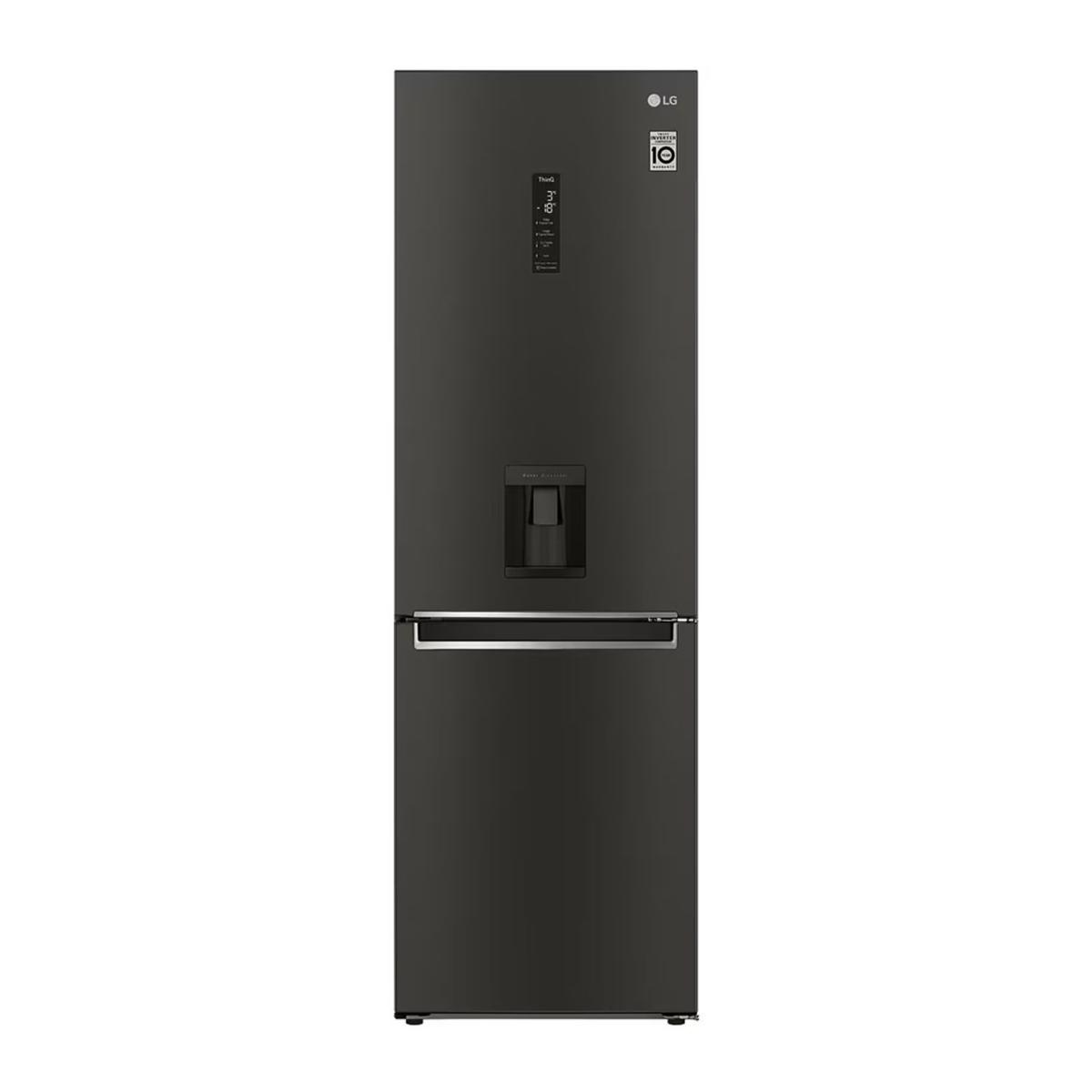 Refurbished LG NatureFRESH 340 Litre 70/30 Fridge Freezer Fridge Freezer - Black Steel