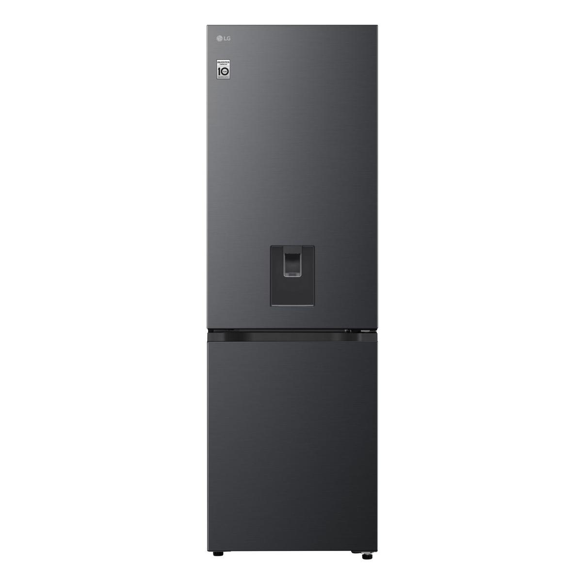 Refurbished LG Fit & Max 332L 60/40 Freestanding Fridge Freezer - Black
