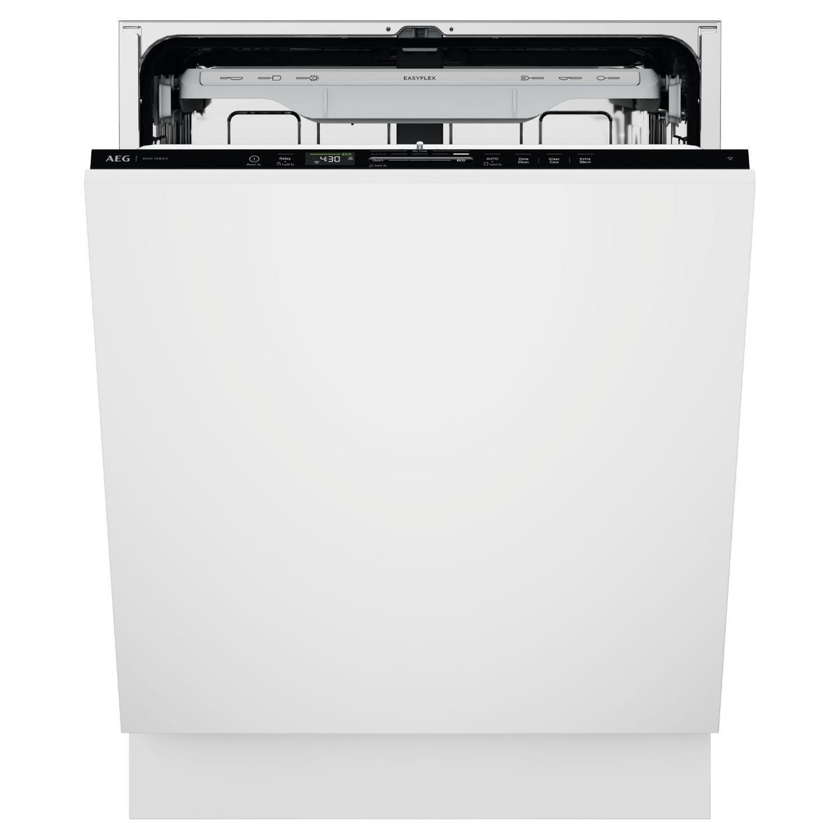 AEG 8000 AirDry Integrated Dishwasher - A-rated Black Control Panel
