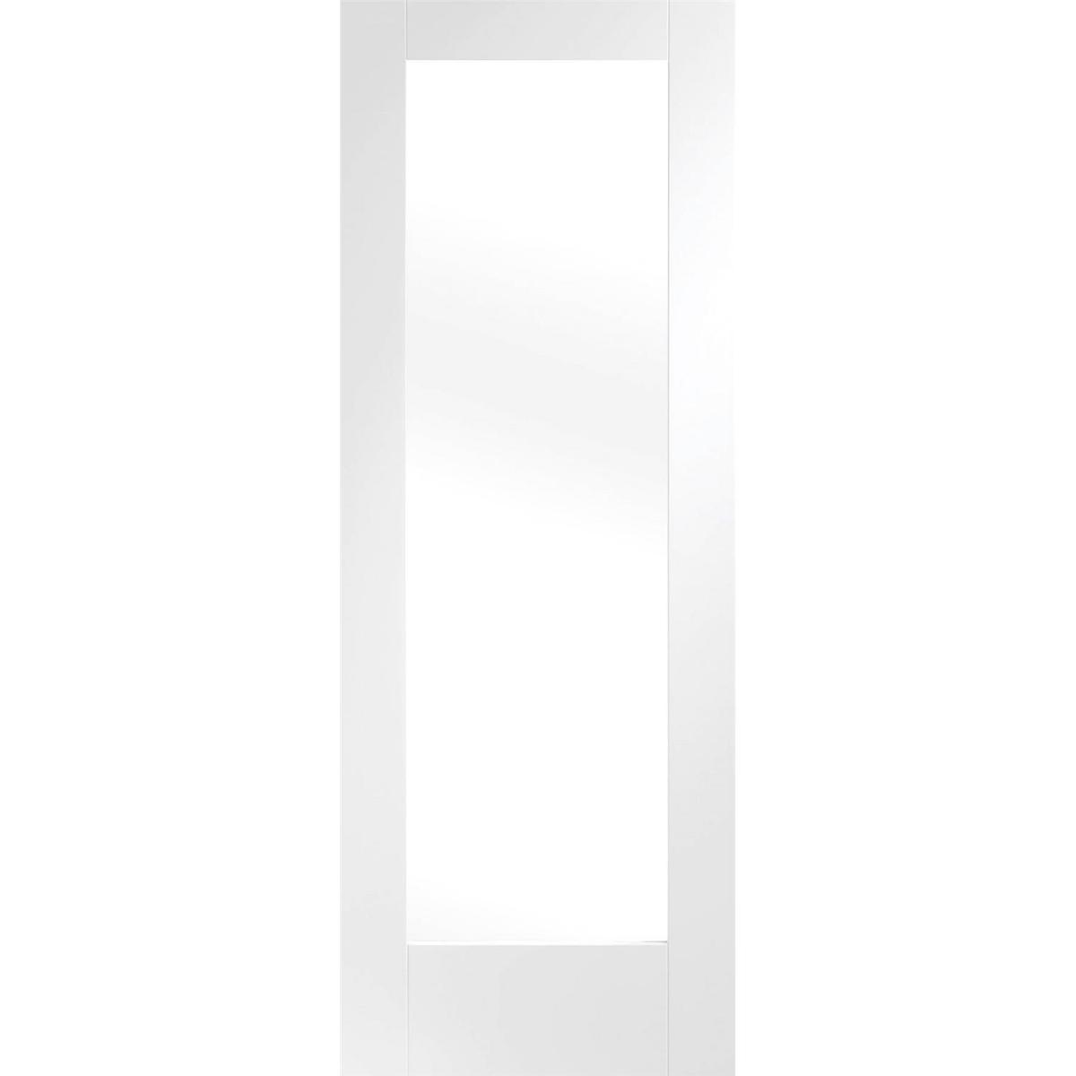 Internal White Primed Fully-Glazed FD30 Fire Door with Clear Glass - 1981 x 838 x 44mm - Pattern 10 - XL Joinery