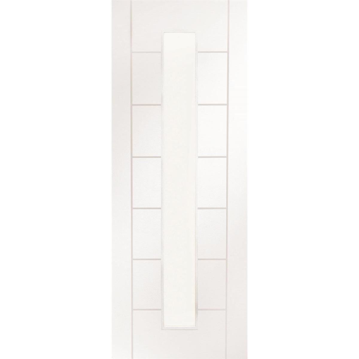 Internal White Primed Glazed 1-Light Door with Clear Glass - 1981 x 838 x 35mm - Palermo - XL Joinery
