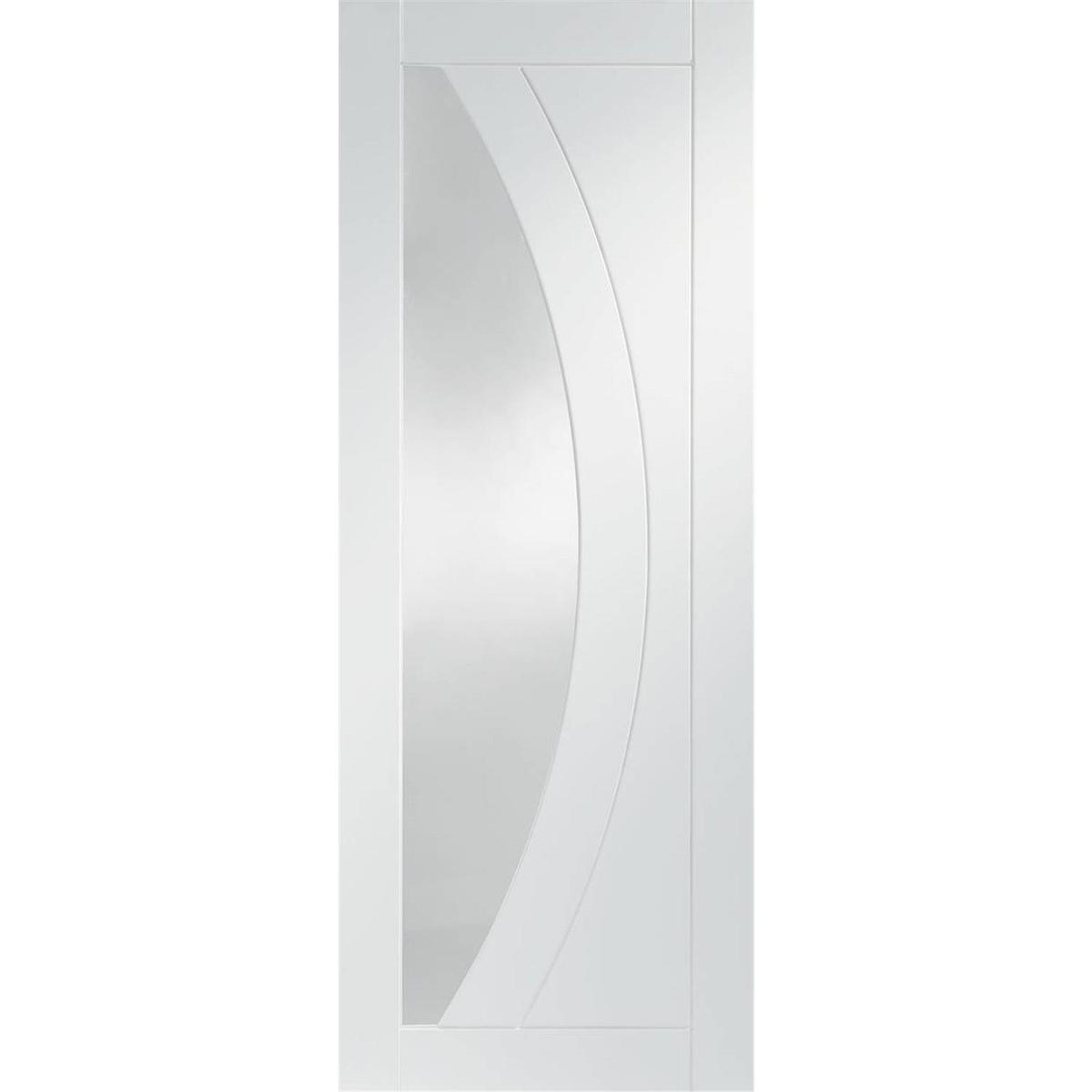 Internal White Primed Glazed Door with Clear Glass - 2040 x 726 x 40mm - Salerno - XL Joinery