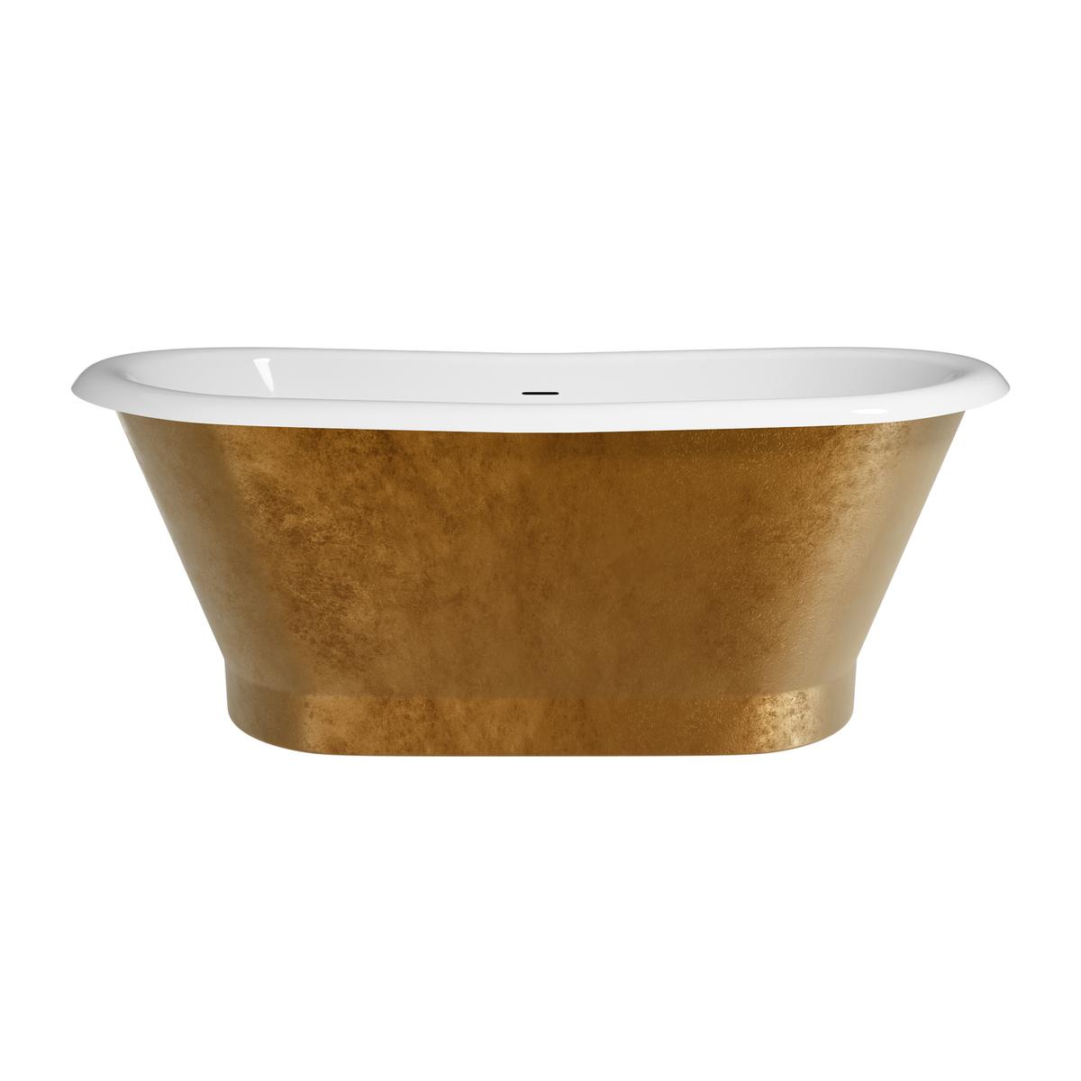Gold Effect Freestanding Double Ended Bath 1690 x 800mm - Helmsley