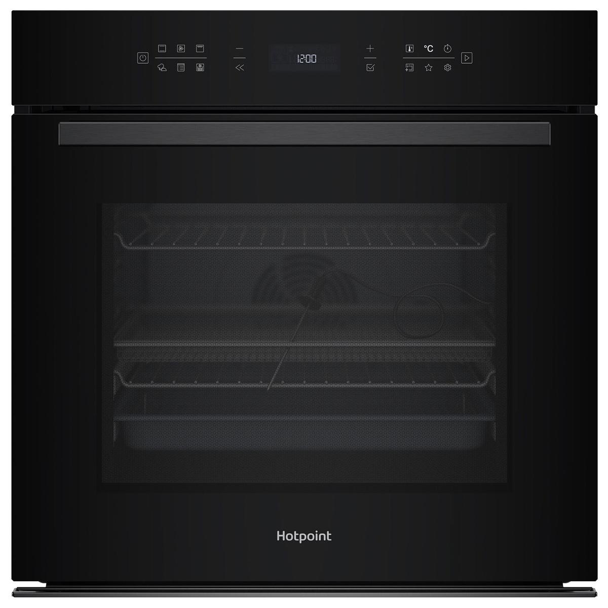 Refurbished Hotpoint Class 6 ActiveMultiflow HOI68PPT2SBUK Electric Single Fan Oven with Air Fry and DualClean- Black
