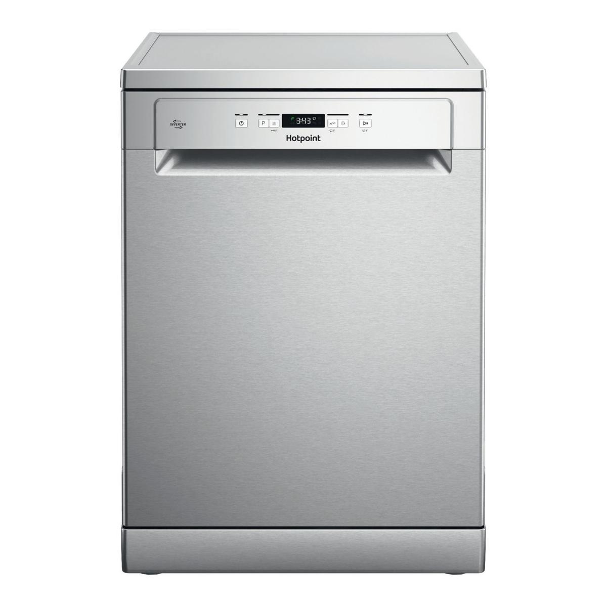 Hotpoint ActiveDry Freestanding Dishwasher - C-Rated Stainless Steel with Rapid Wash