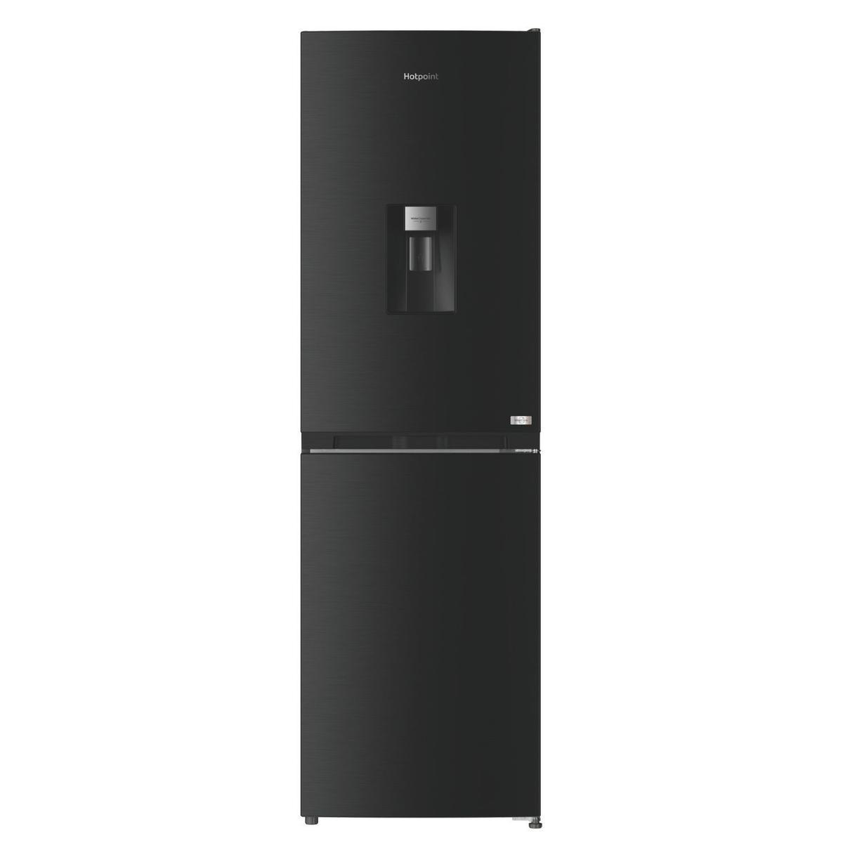 Hotpoint 244 Litre 50/50 Freestanding Fridge Freezer - Black Steel
