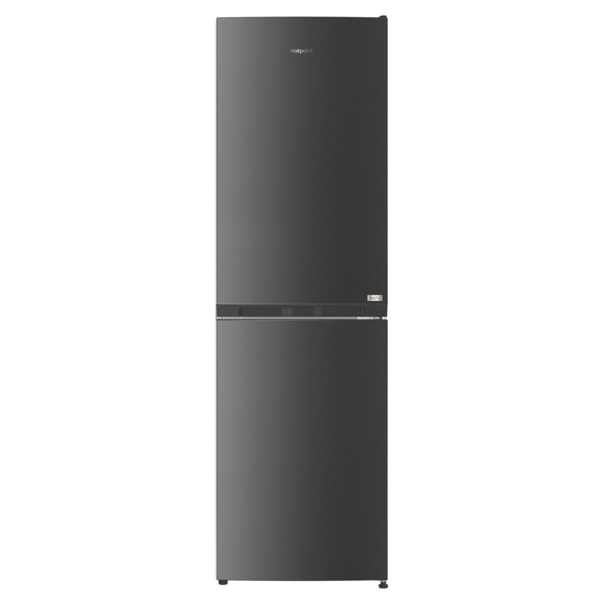 Hotpoint 246 Litre 50/50 Freestanding Fridge Freezer - Black Steel