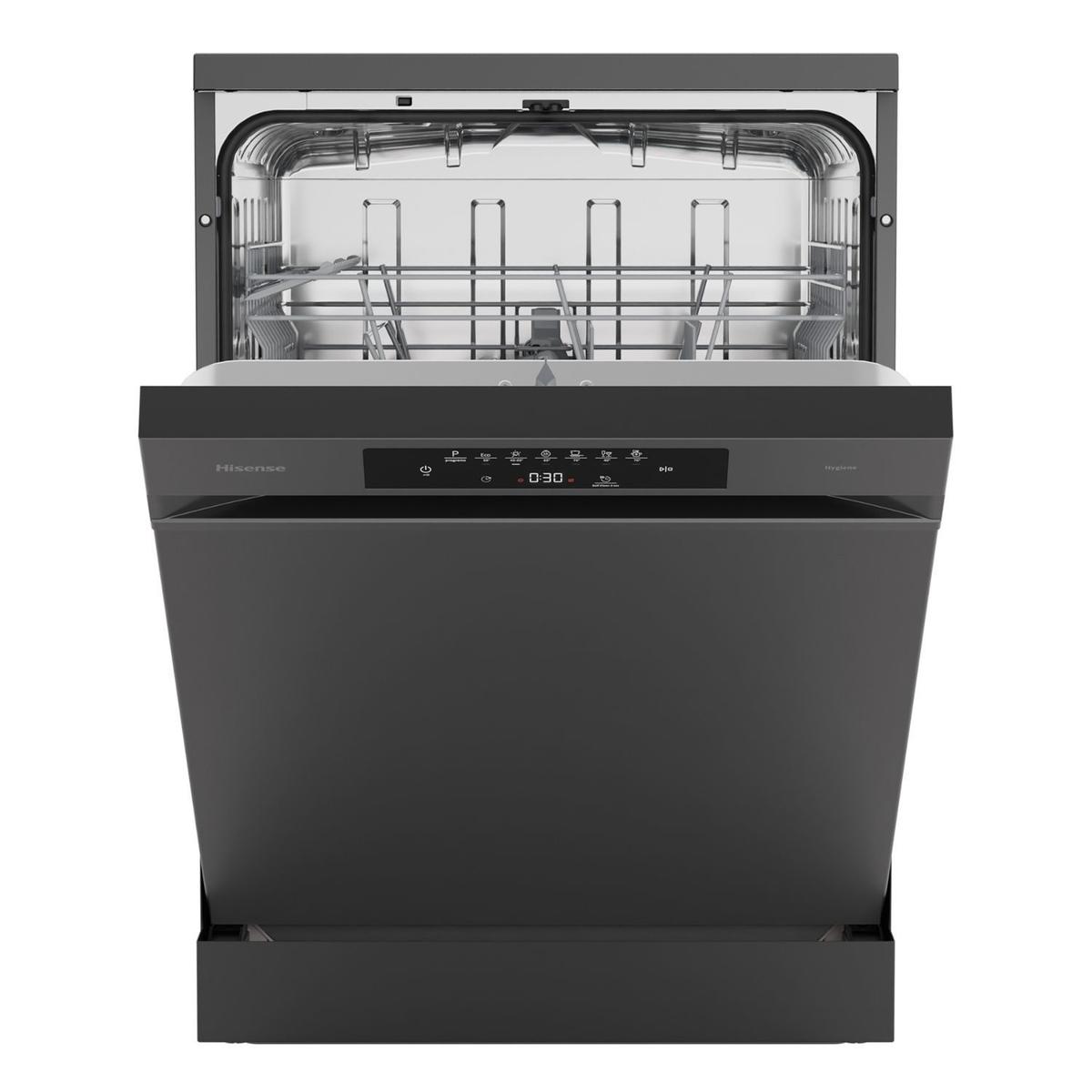 Hisense Hi4 Freestanding Dishwasher - Auto dry B-Rated Black