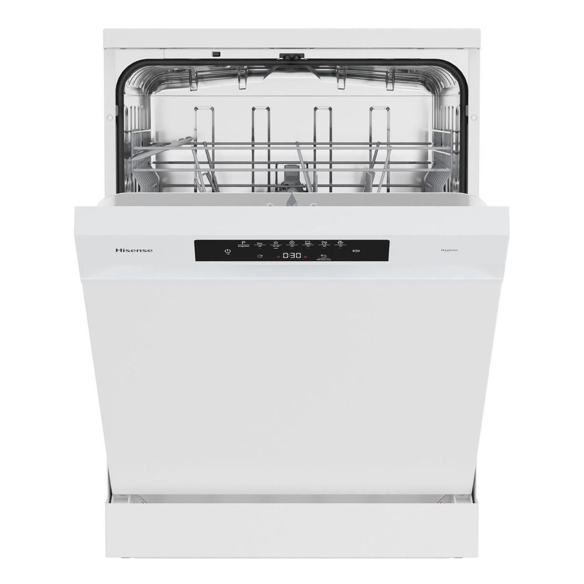 Hisense Hi4 Freestanding Dishwasher - Auto dry B-Rated White