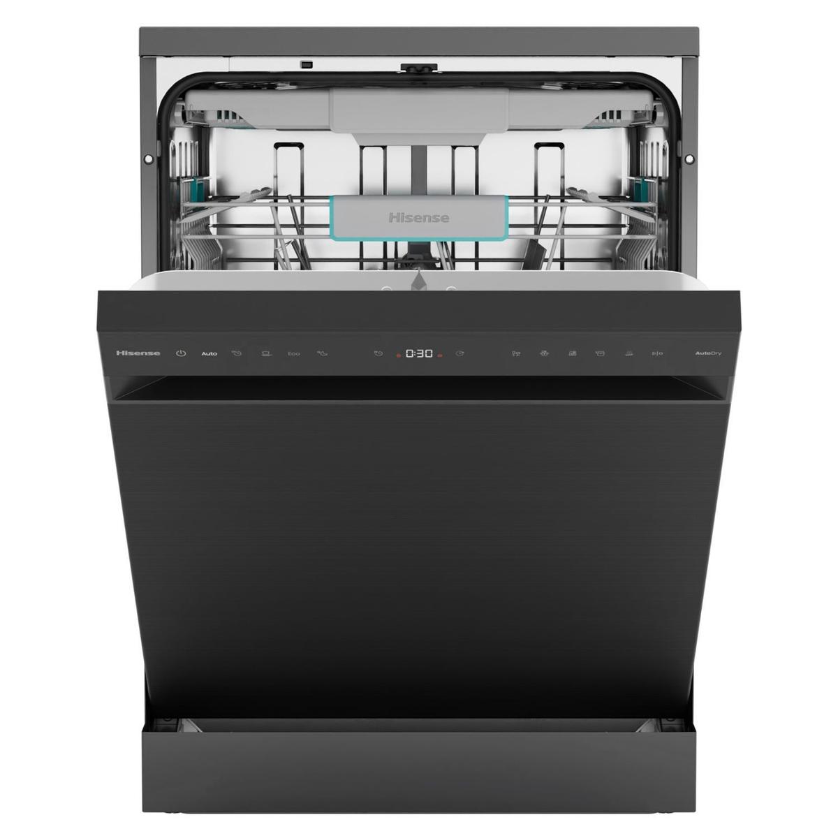 Hisense Hi6 Freestanding Dishwasher - Inverter Motor A-Rated Black